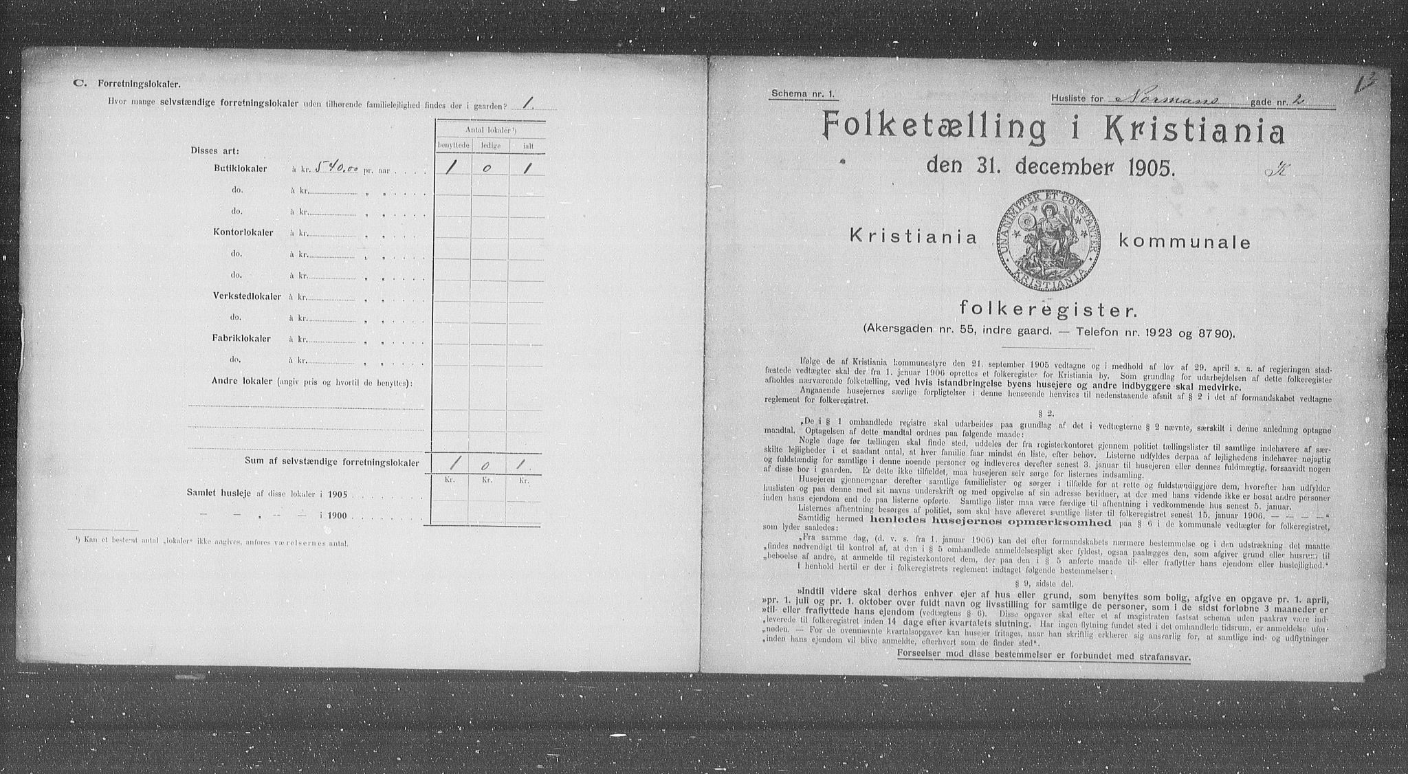 OBA, Kommunal folketelling 31.12.1905 for Kristiania kjøpstad, 1905, s. 38672