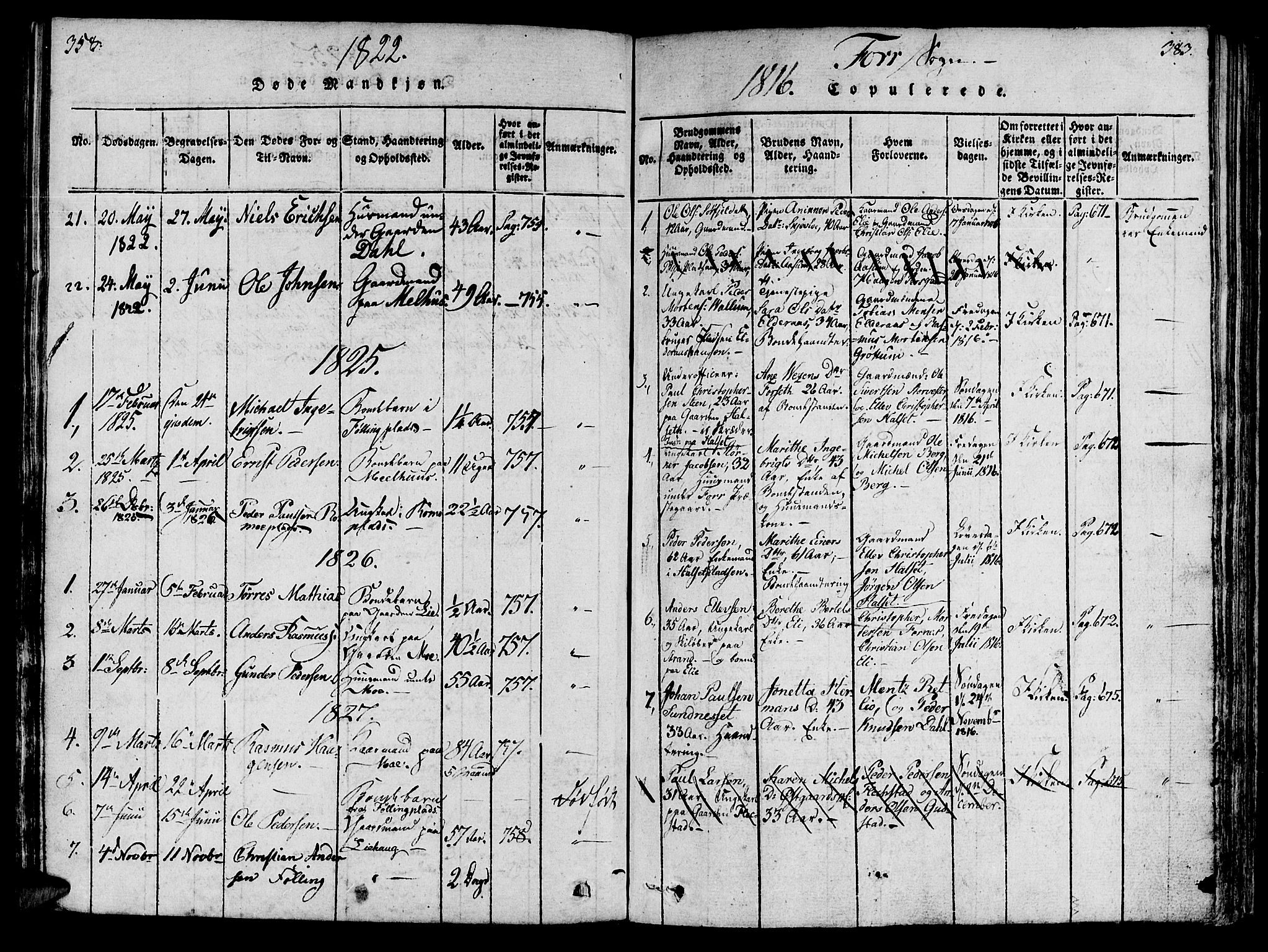 Ministerialprotokoller, klokkerbøker og fødselsregistre - Nord-Trøndelag, AV/SAT-A-1458/746/L0441: Ministerialbok nr. 746A03 /1, 1816-1827, s. 358-383