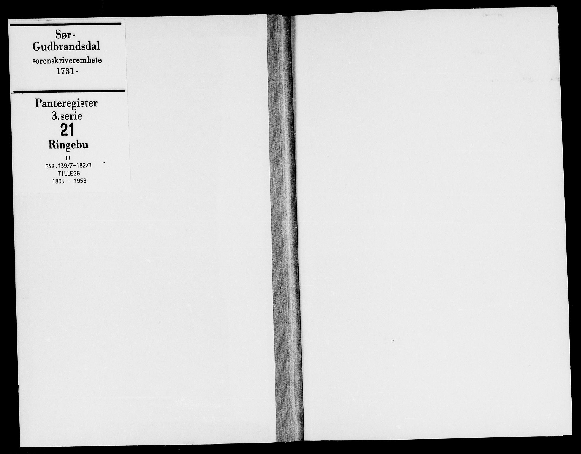 Sør-Gudbrandsdal tingrett, SAH/TING-004/H/Ha/Hai/L0021: Panteregister nr. 3.21, 1895-1959