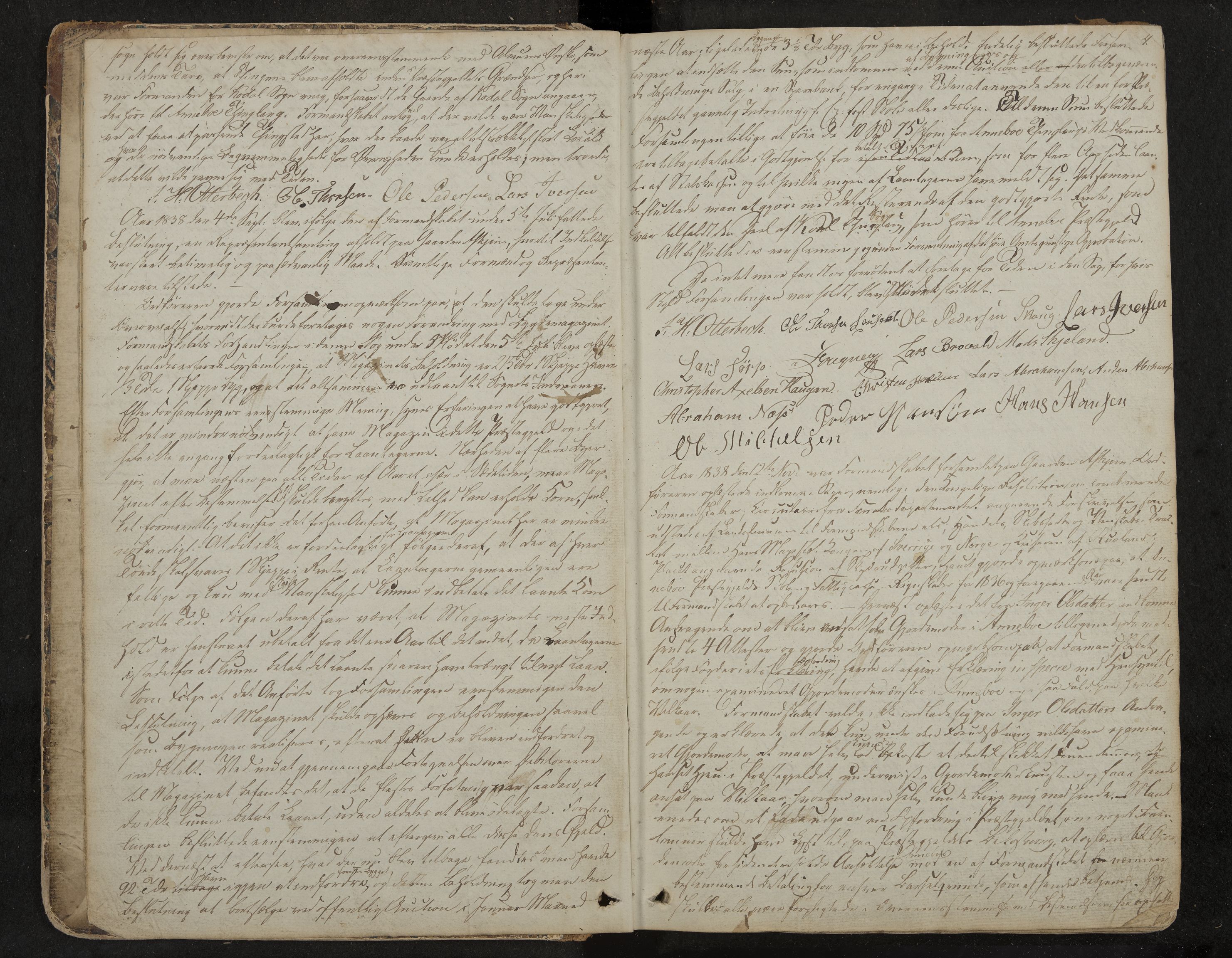 Andebu formannskap og sentraladministrasjon, IKAK/0719021-1/A/Aa/L0001: Møtebok med register, 1837-1869, s. 4