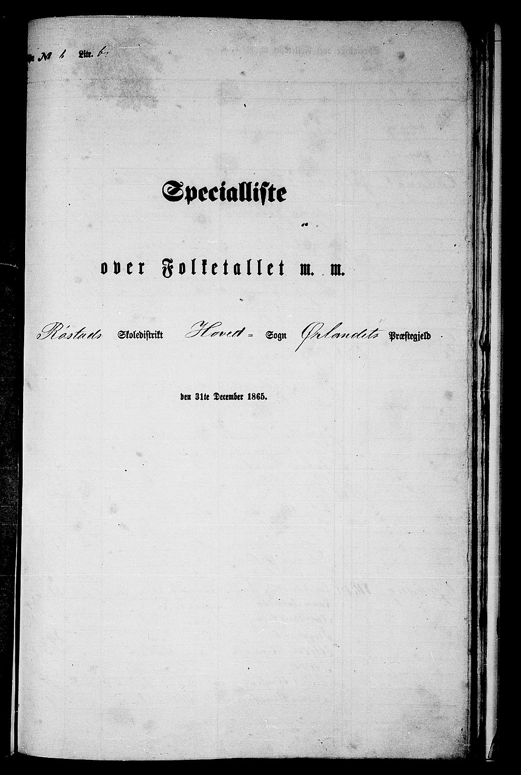 RA, Folketelling 1865 for 1621P Ørland prestegjeld, 1865, s. 136