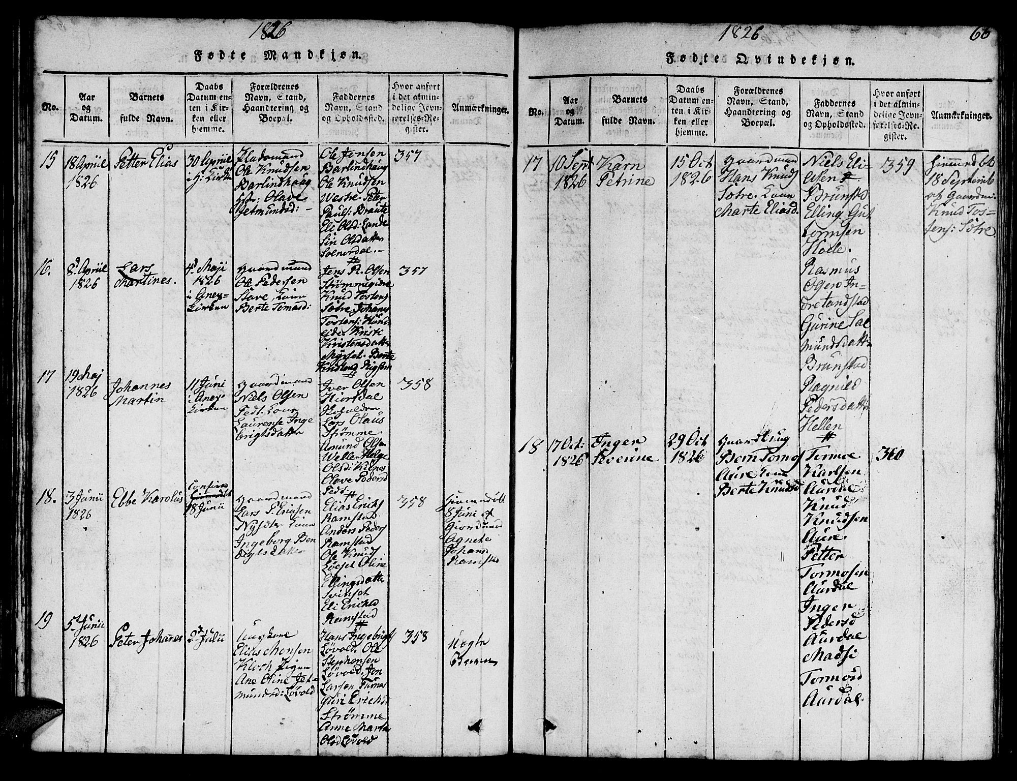 Ministerialprotokoller, klokkerbøker og fødselsregistre - Møre og Romsdal, AV/SAT-A-1454/522/L0322: Klokkerbok nr. 522C01, 1816-1830, s. 66