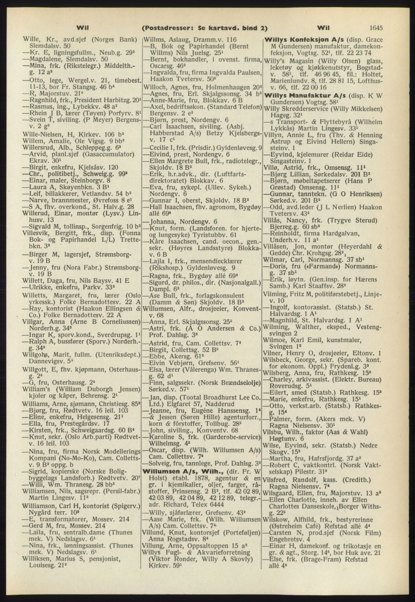 Kristiania/Oslo adressebok, PUBL/-, 1965-1966, s. 1645