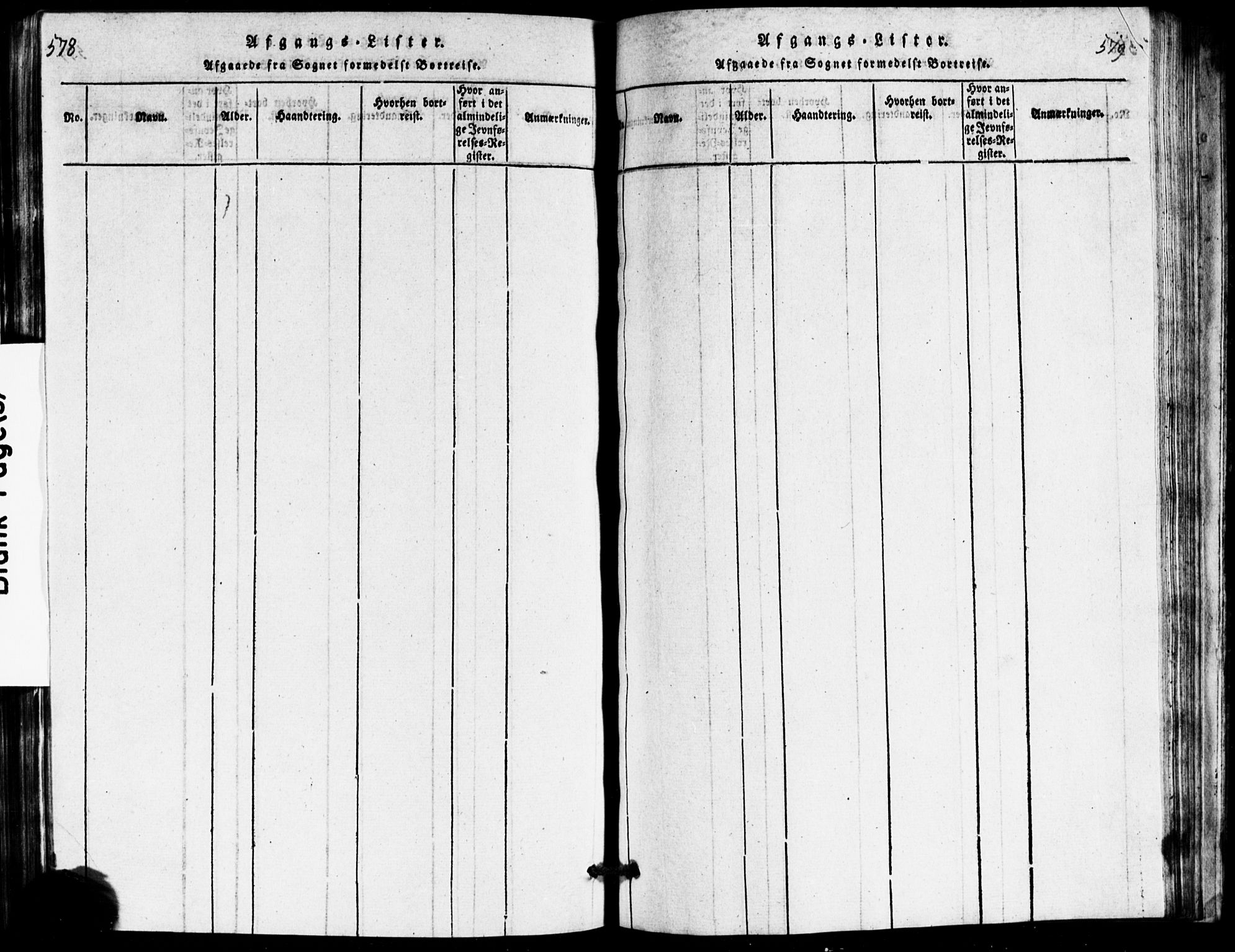 Idd prestekontor Kirkebøker, AV/SAO-A-10911/G/Ga/L0001: Klokkerbok nr. I 1, 1815-1826, s. 578-579