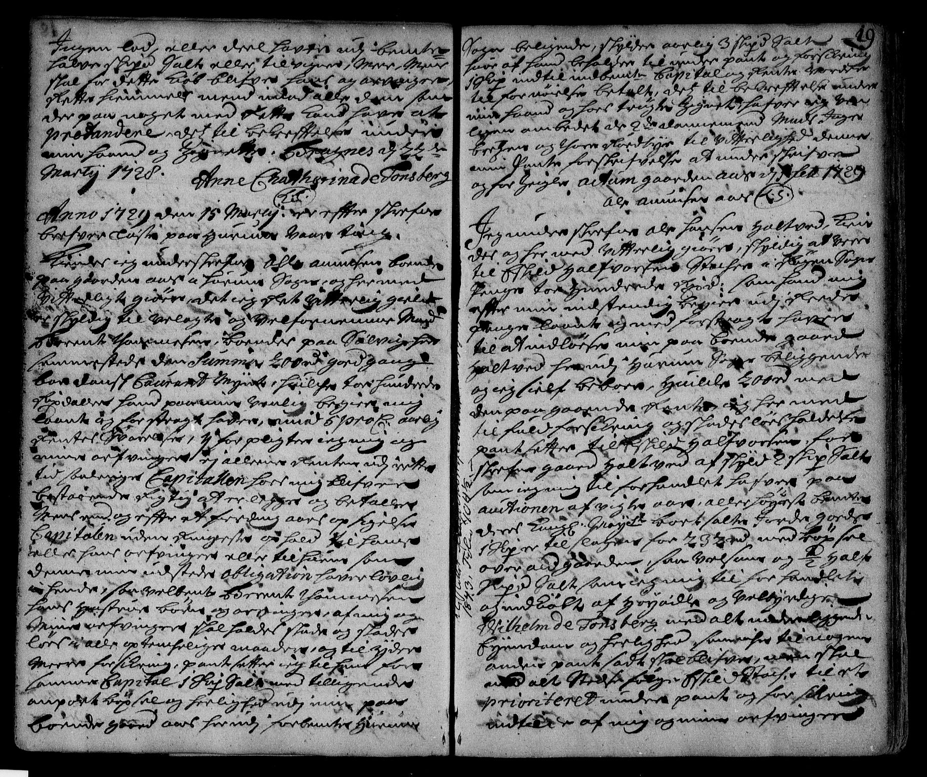 Lier, Røyken og Hurum sorenskriveri, SAKO/A-89/G/Ga/Gaa/L0002: Pantebok nr. II, 1725-1755, s. 19
