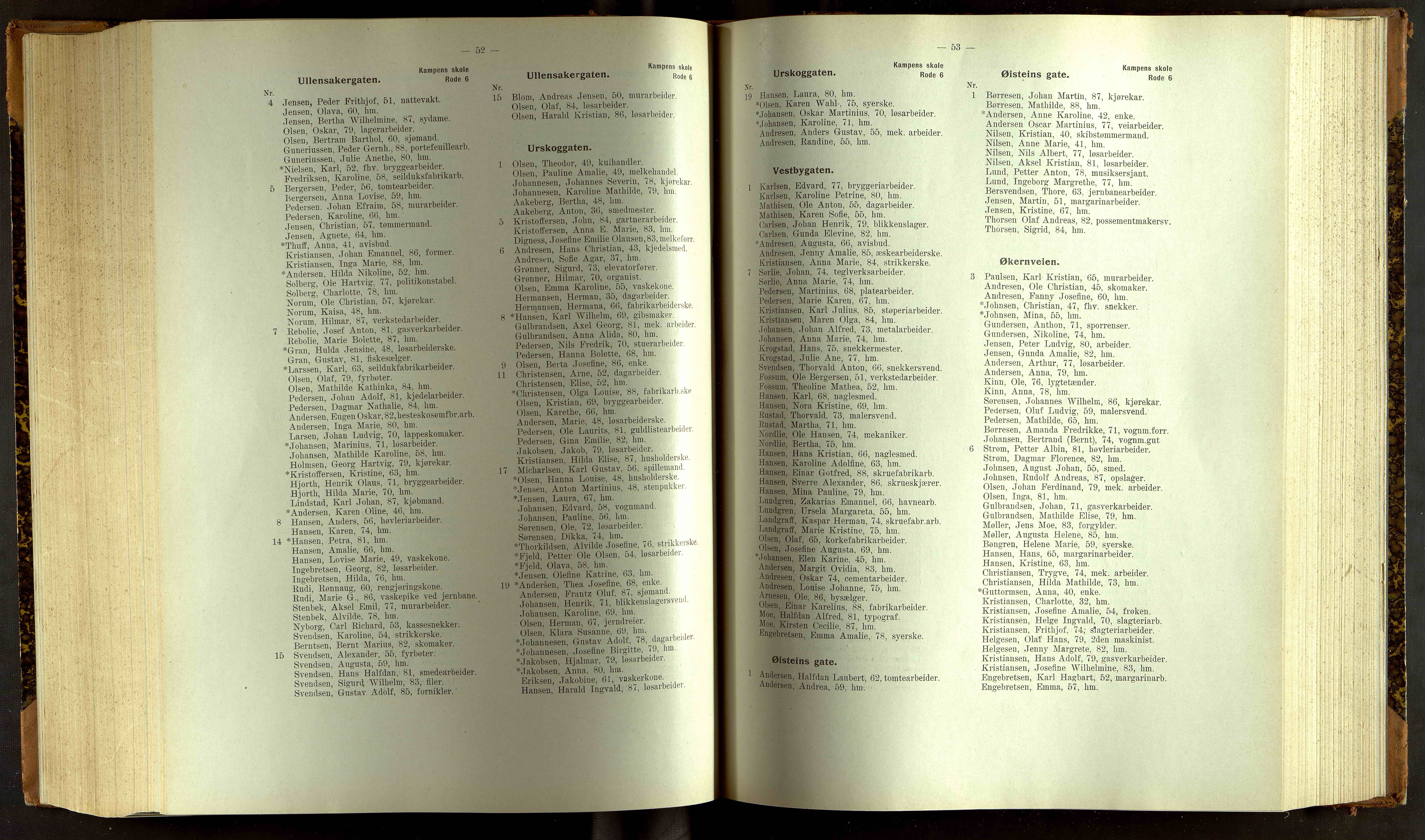 Folkeregisteret ( Valgstyret ), OBA/A-20059, 1913, s. 6052-6053