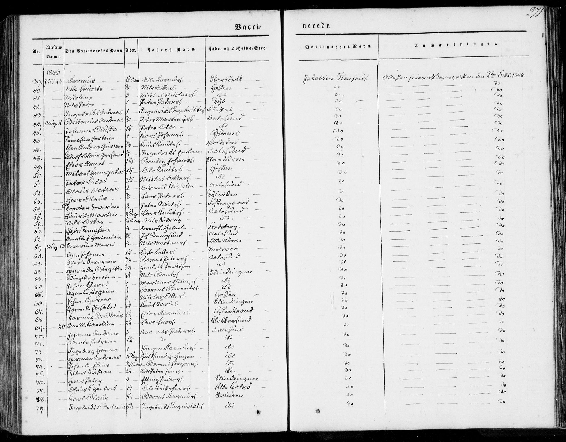 Ministerialprotokoller, klokkerbøker og fødselsregistre - Møre og Romsdal, AV/SAT-A-1454/528/L0396: Ministerialbok nr. 528A07, 1839-1847, s. 271