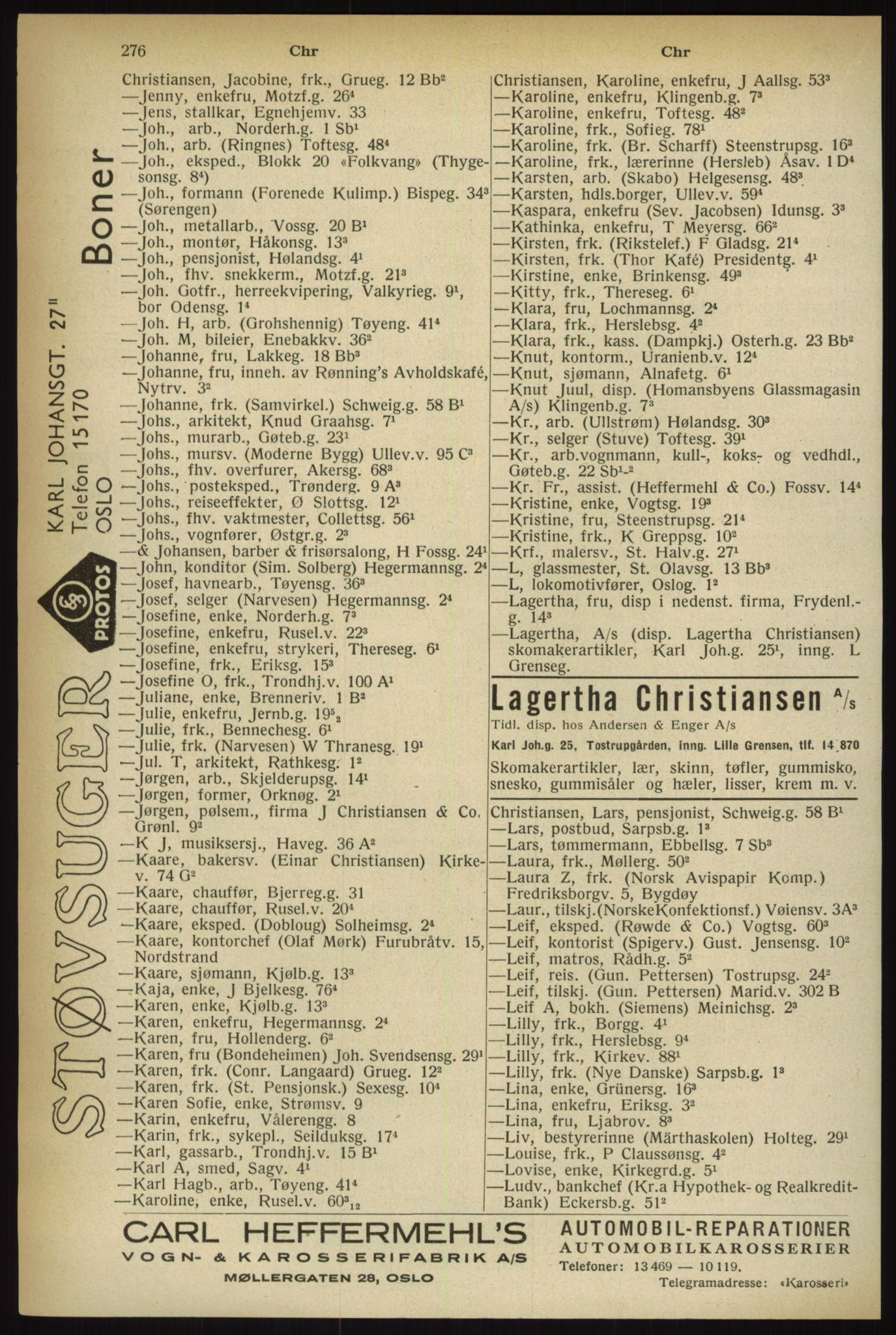 Kristiania/Oslo adressebok, PUBL/-, 1933, s. 276