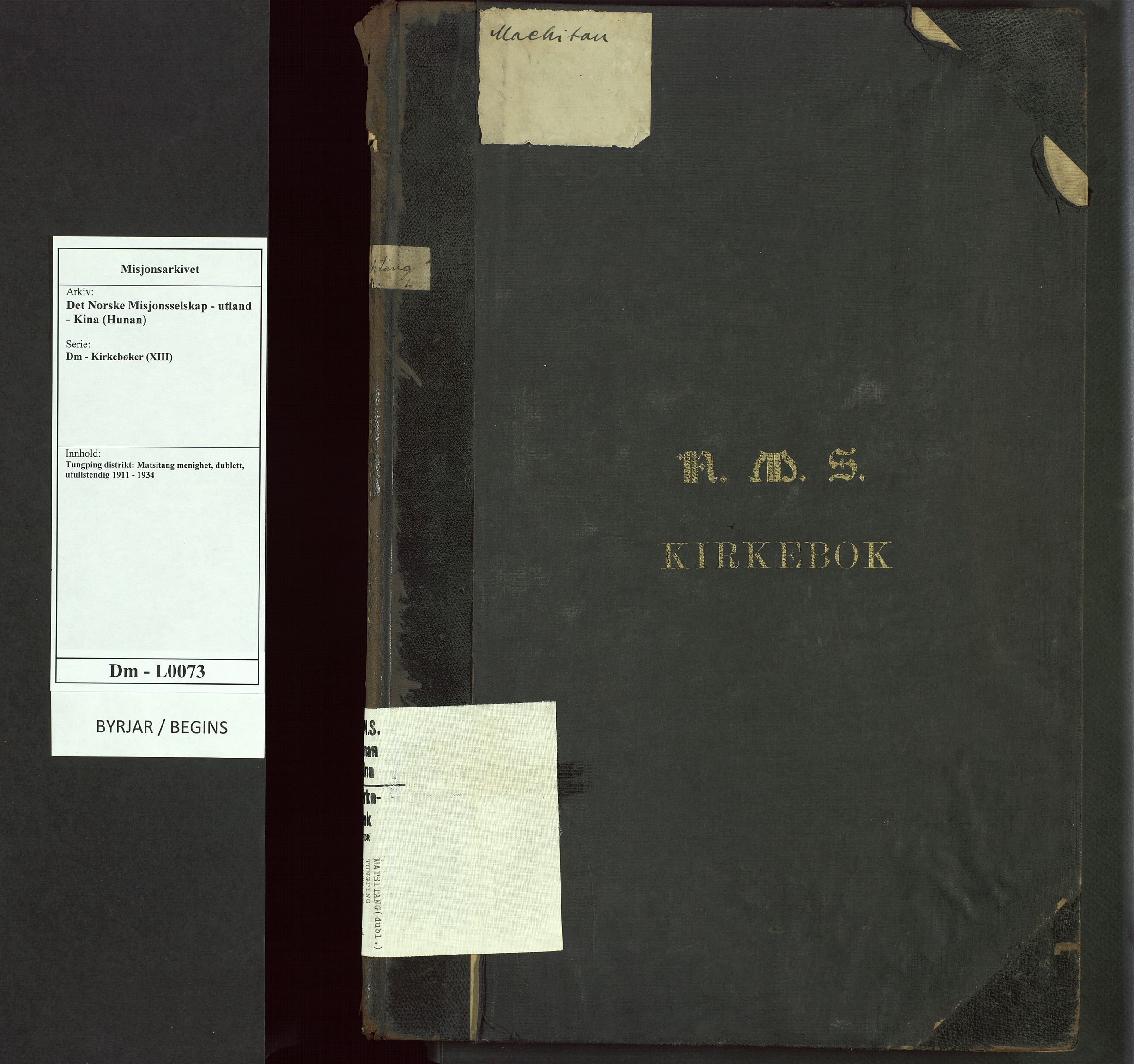 Det Norske Misjonsselskap - utland - Kina (Hunan), VID/MA-A-1065/Dm/L0073: Ministerialbok nr. 111, 1911-1934