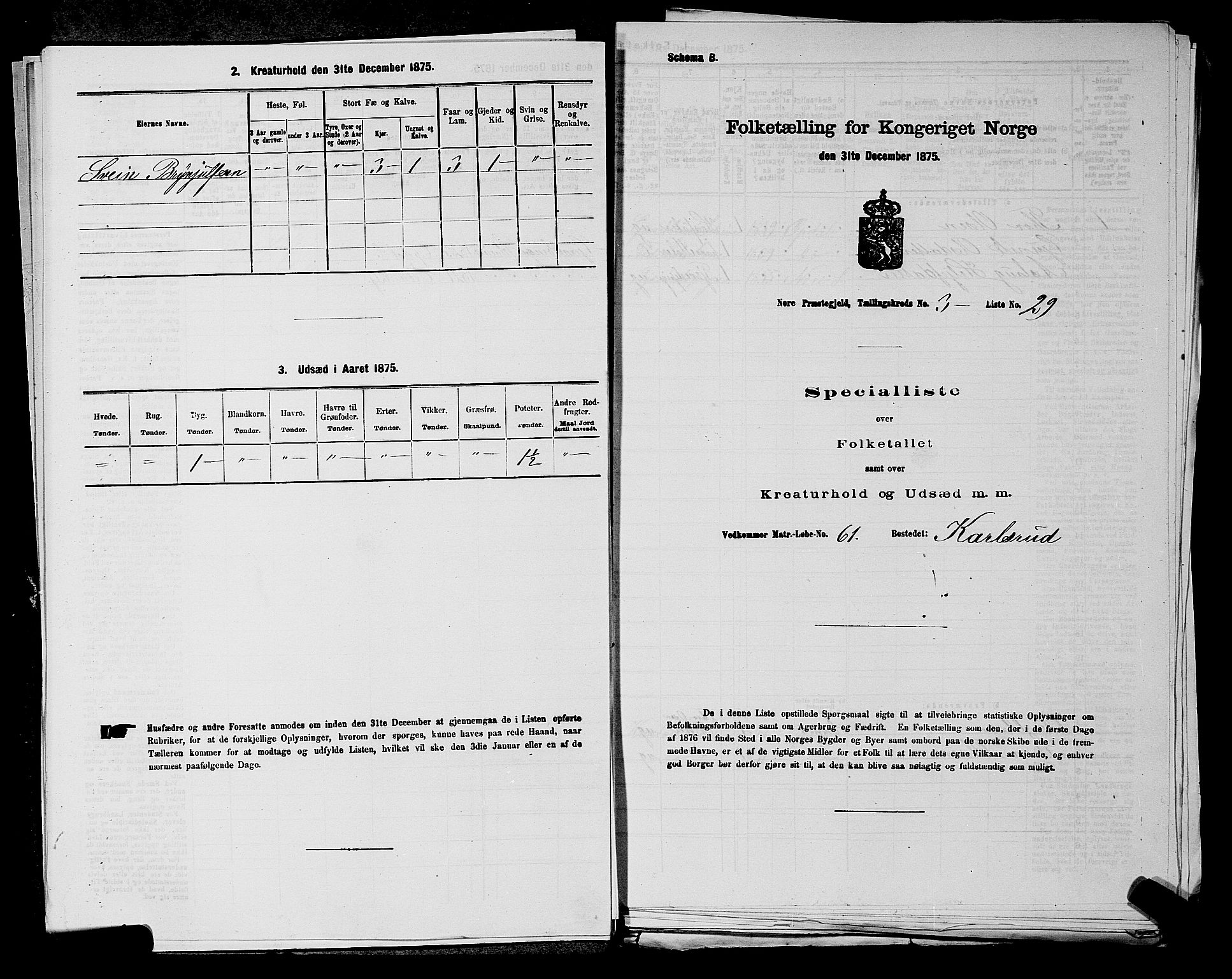 SAKO, Folketelling 1875 for 0633P Nore prestegjeld, 1875, s. 397