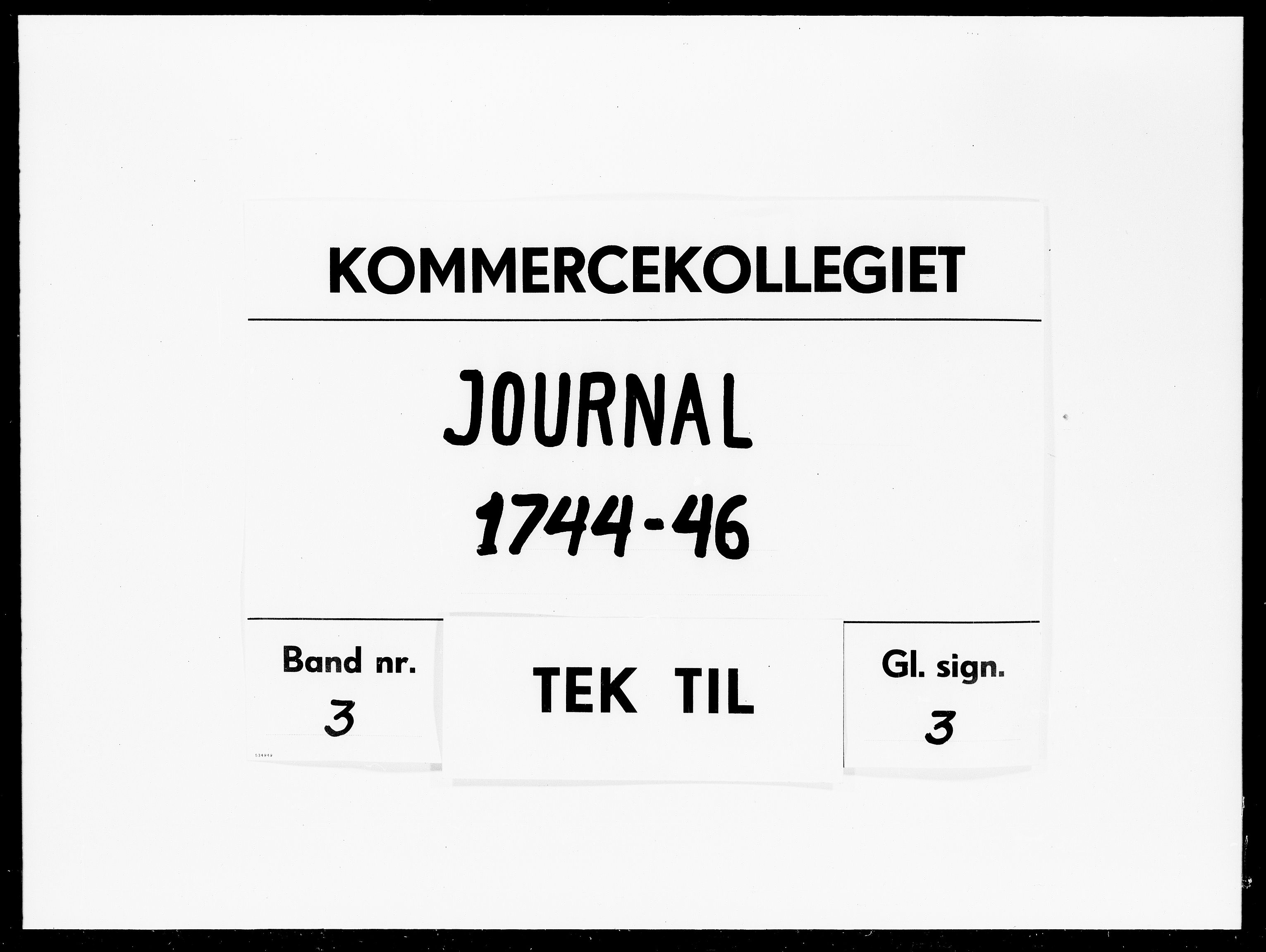 Kommercekollegiet, Dansk-Norske Sekretariat, DRA/A-0001/11/51: Journal nr. 3, 1744-1746