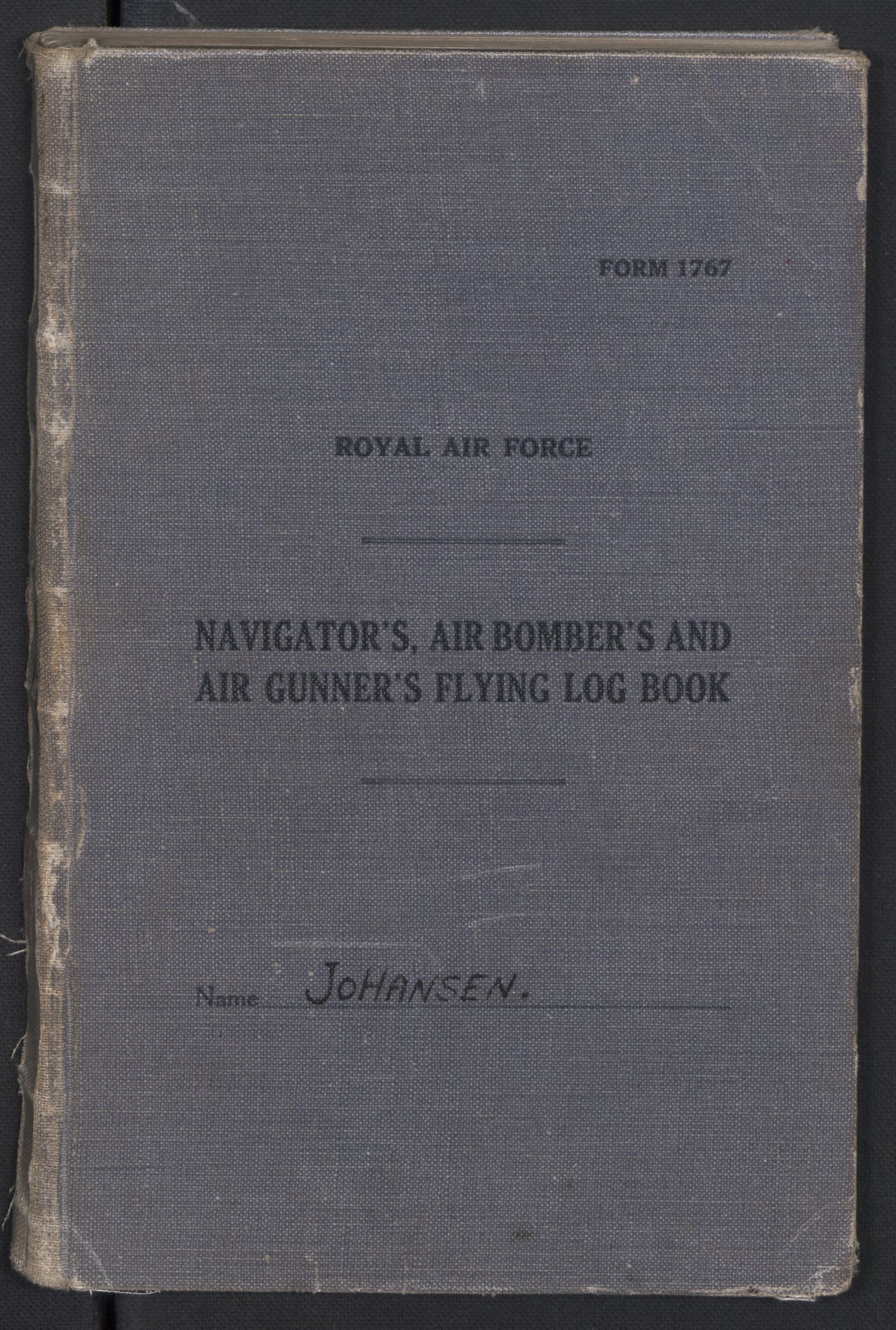 Forsvaret, 333 Skvadron, RA/RAFA-2003/1/Fc/L0031/0004: -- / Loggbok flybesetn. JOHANSEN, H., 1946-1954