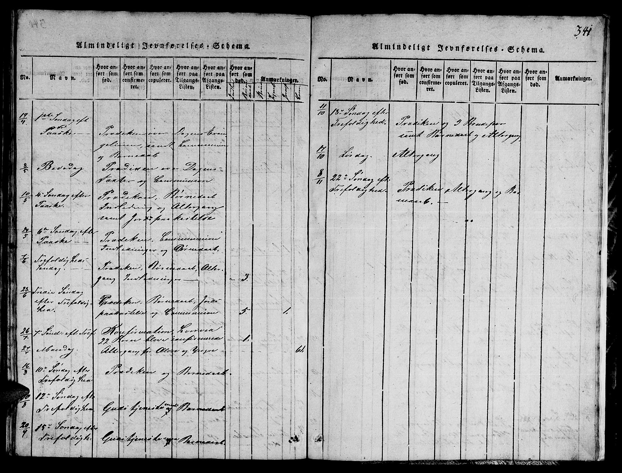 Ministerialprotokoller, klokkerbøker og fødselsregistre - Nord-Trøndelag, SAT/A-1458/780/L0648: Klokkerbok nr. 780C01 /1, 1815-1870, s. 341