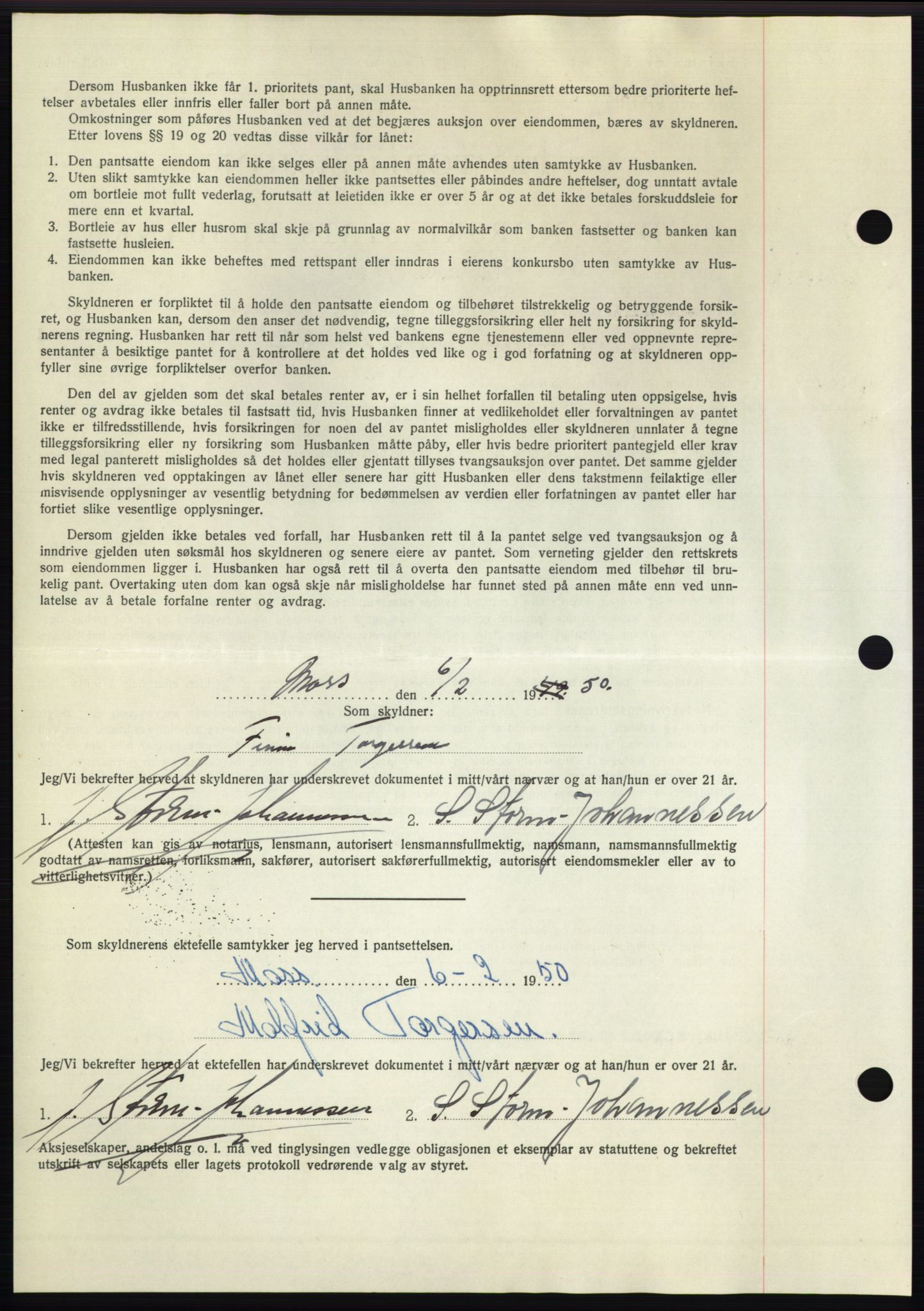 Moss sorenskriveri, SAO/A-10168: Pantebok nr. B23, 1949-1950, Dagboknr: 439/1950