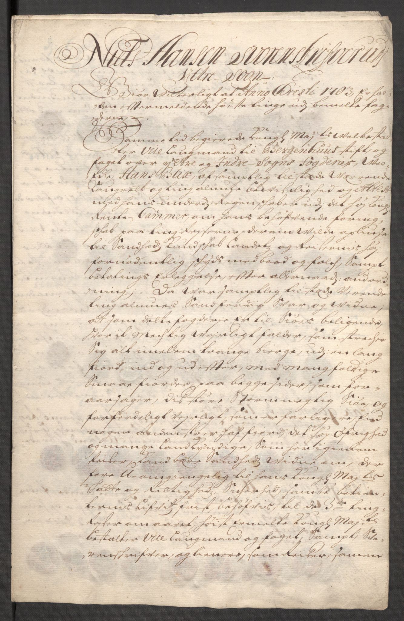 Rentekammeret inntil 1814, Reviderte regnskaper, Fogderegnskap, AV/RA-EA-4092/R52/L3313: Fogderegnskap Sogn, 1703-1704, s. 258