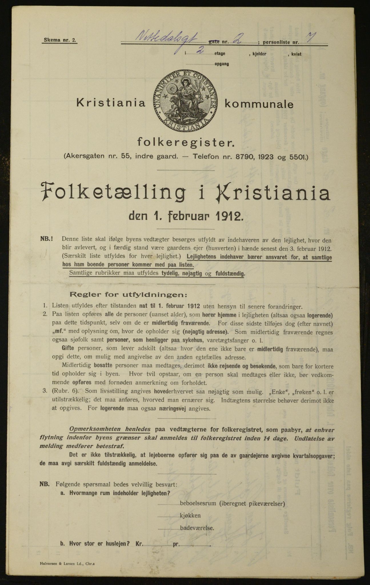 OBA, Kommunal folketelling 1.2.1912 for Kristiania, 1912, s. 71798