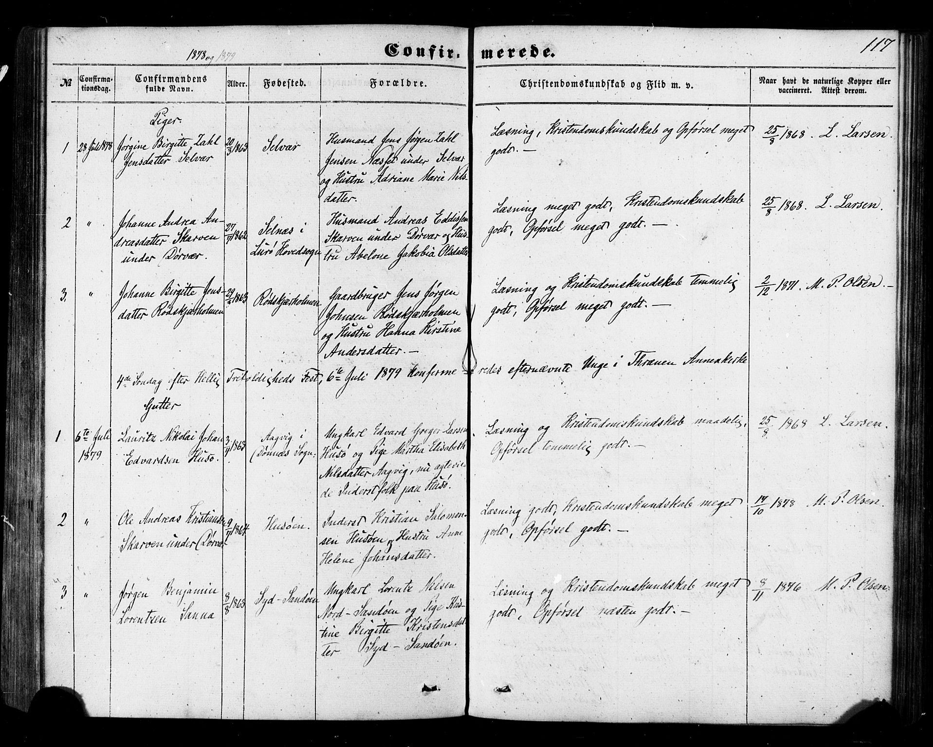 Ministerialprotokoller, klokkerbøker og fødselsregistre - Nordland, AV/SAT-A-1459/840/L0579: Ministerialbok nr. 840A01, 1863-1887, s. 117