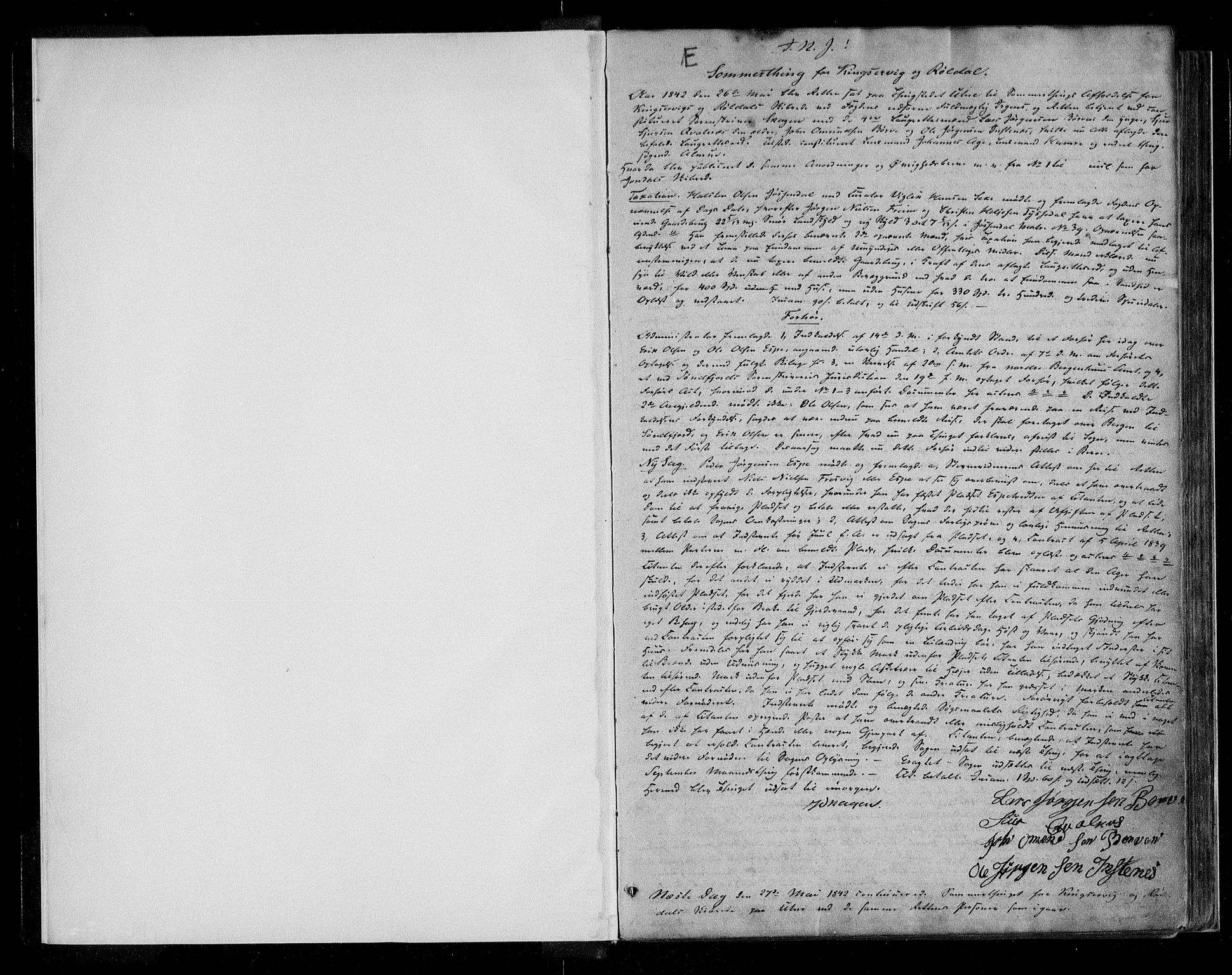 Hardanger og Voss sorenskriveri, SAB/A-2501/1/1A/1Af/L0014: Tingbok for Hardanger, 1842-1852