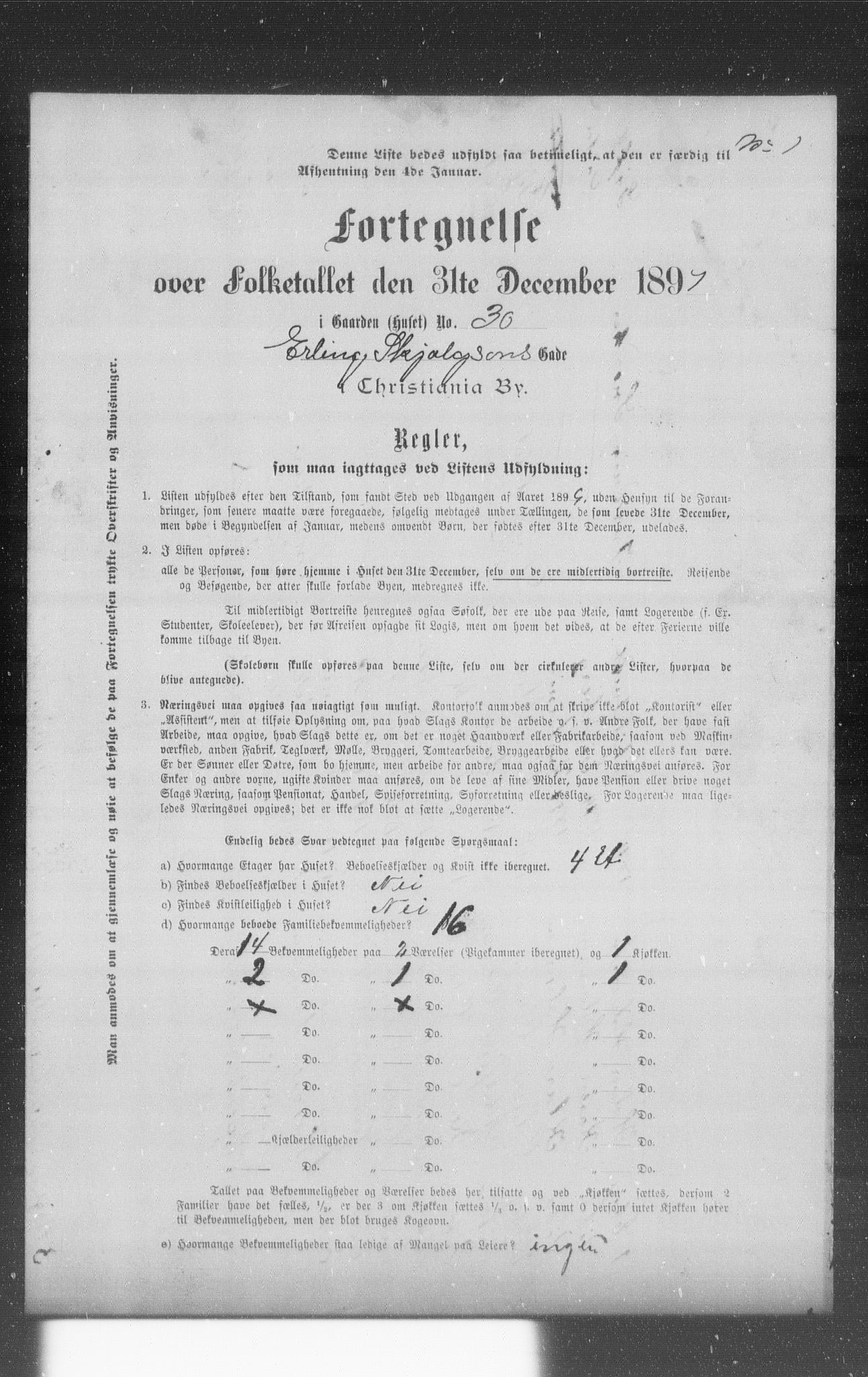 OBA, Kommunal folketelling 31.12.1899 for Kristiania kjøpstad, 1899, s. 2927