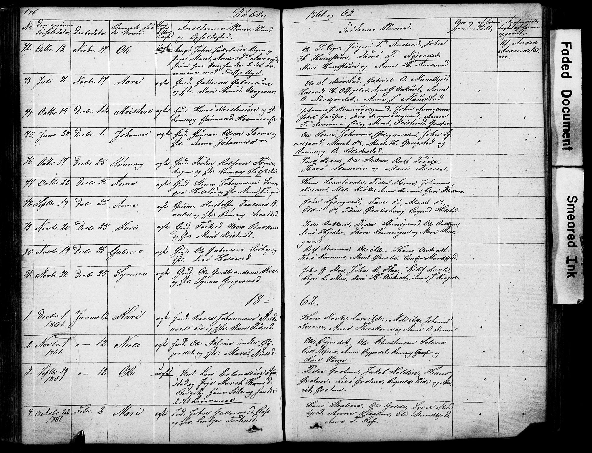 Lom prestekontor, AV/SAH-PREST-070/L/L0012: Klokkerbok nr. 12, 1845-1873, s. 176-177