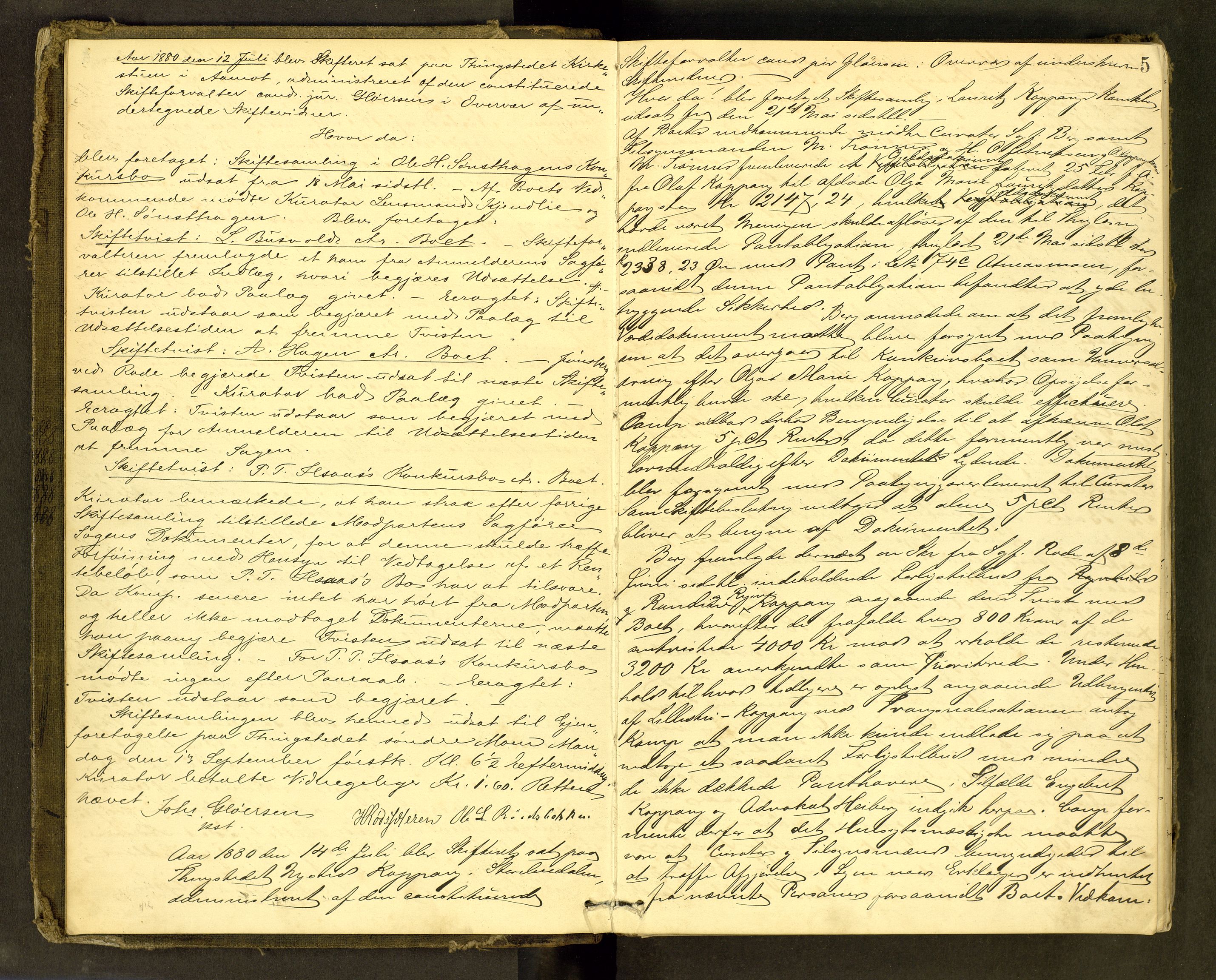 Sør-Østerdal sorenskriveri, AV/SAH-TING-018/J/Jb/L0008: Skiftebehandlingsprotokoll, 1880-1888, s. 5