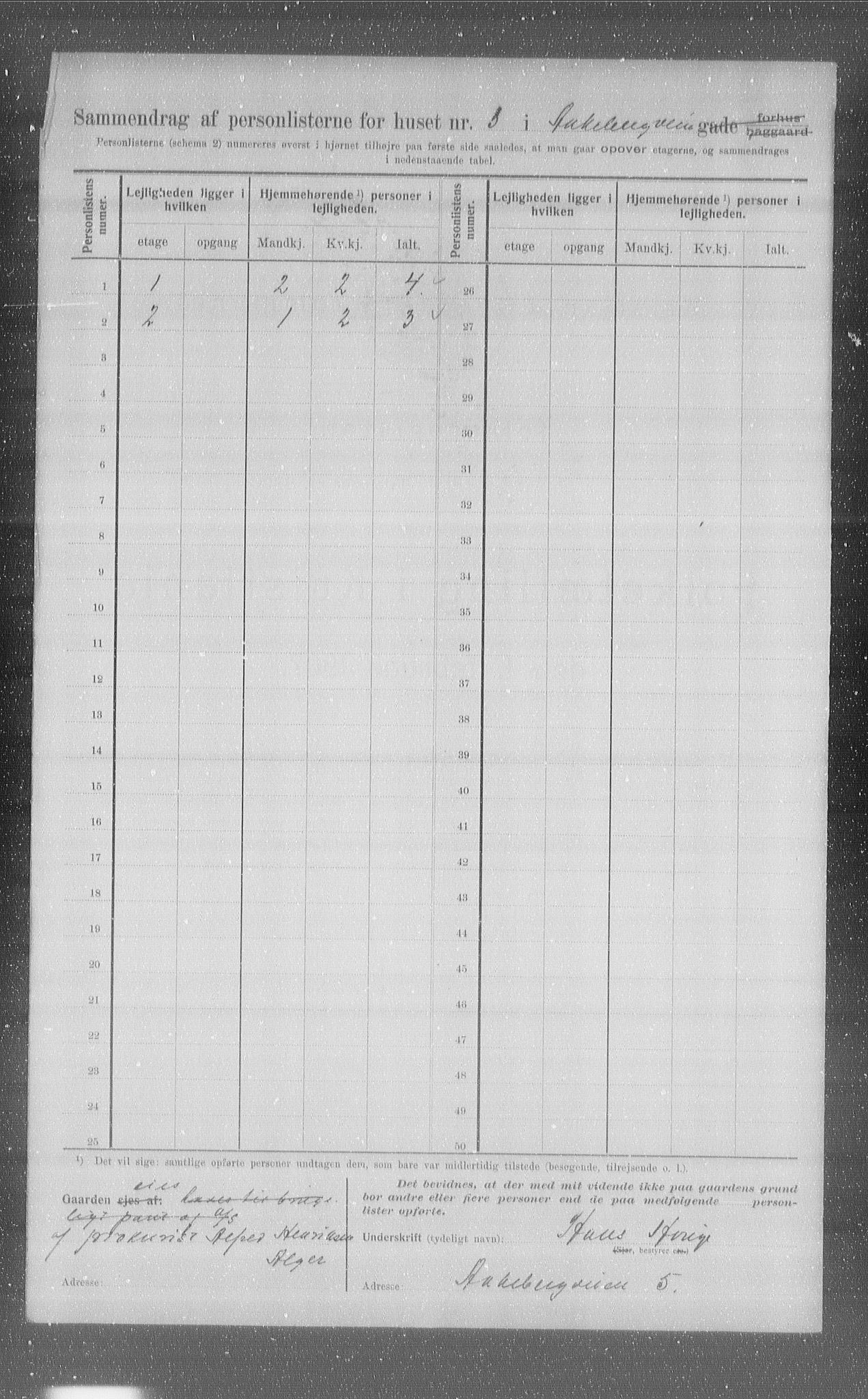OBA, Kommunal folketelling 1.2.1907 for Kristiania kjøpstad, 1907, s. 66257