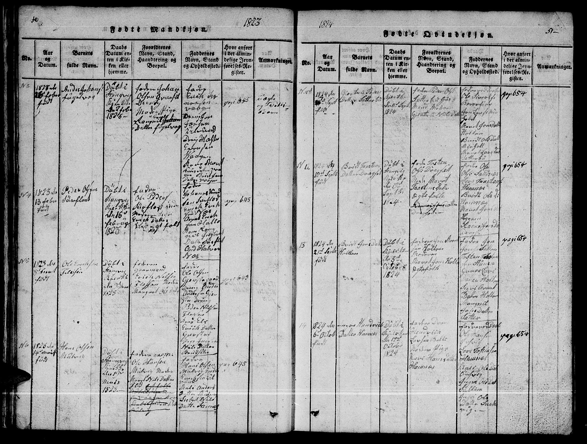 Ministerialprotokoller, klokkerbøker og fødselsregistre - Møre og Romsdal, AV/SAT-A-1454/592/L1031: Klokkerbok nr. 592C01, 1820-1833, s. 50-51