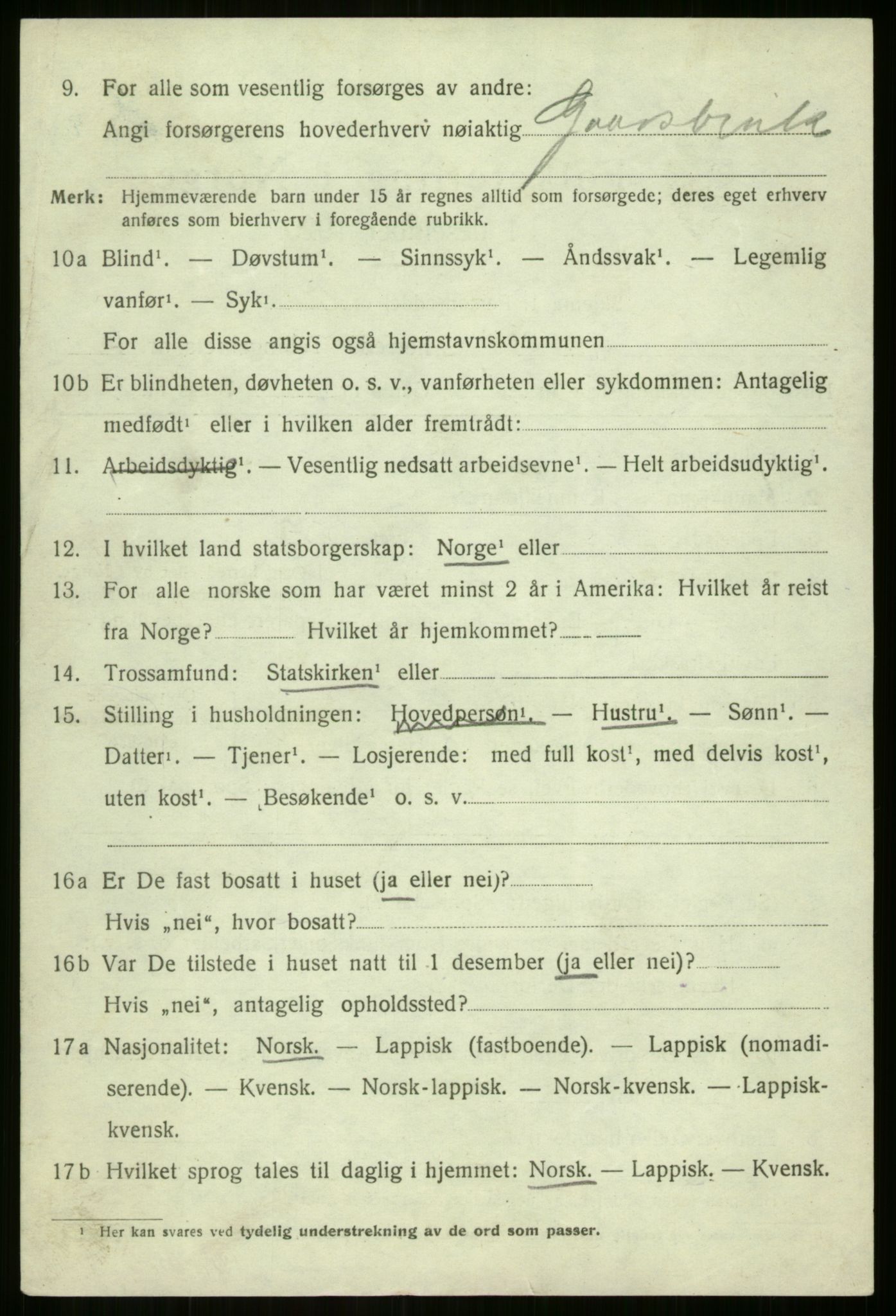 SATØ, Folketelling 1920 for 1925 Sørreisa herred, 1920, s. 1751