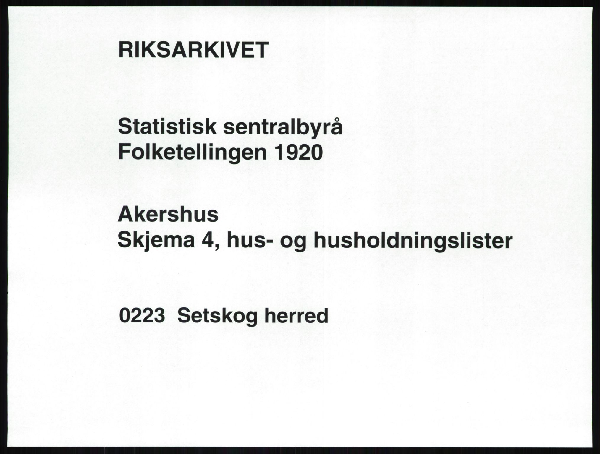 SAO, Folketelling 1920 for 0223 Setskog herred, 1920, s. 14