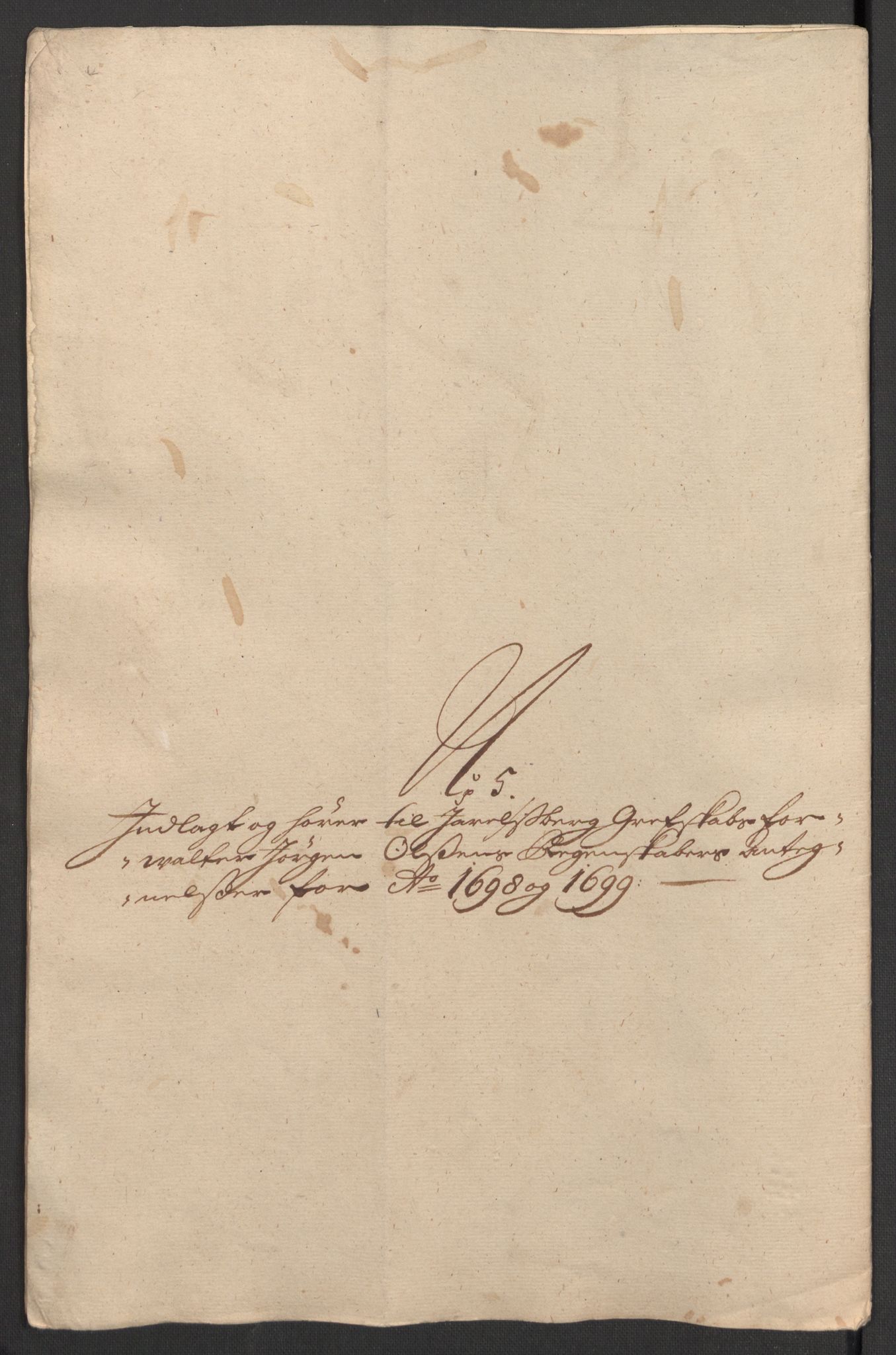 Rentekammeret inntil 1814, Reviderte regnskaper, Fogderegnskap, RA/EA-4092/R32/L1868: Fogderegnskap Jarlsberg grevskap, 1697-1699, s. 578