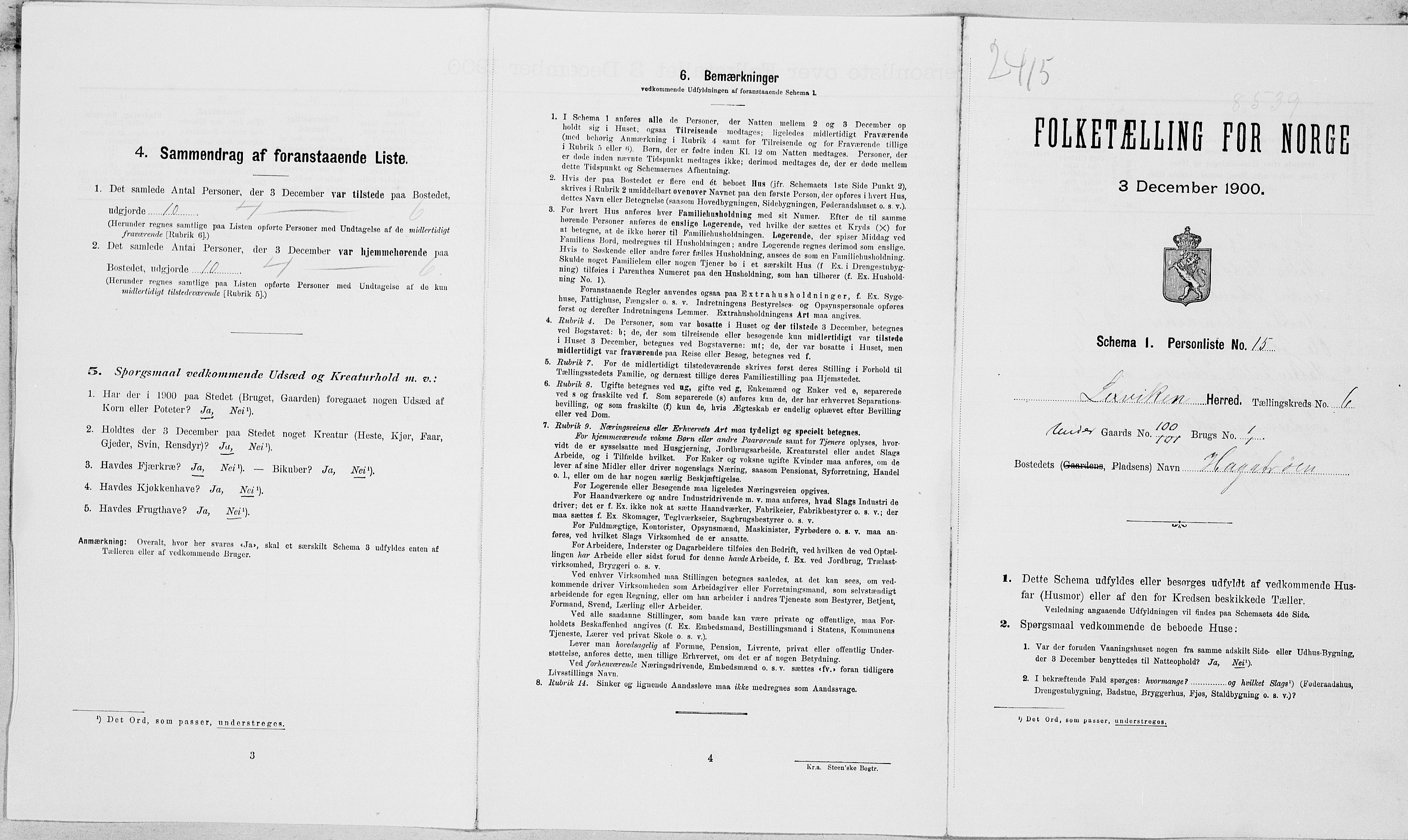 SAT, Folketelling 1900 for 1718 Leksvik herred, 1900, s. 60