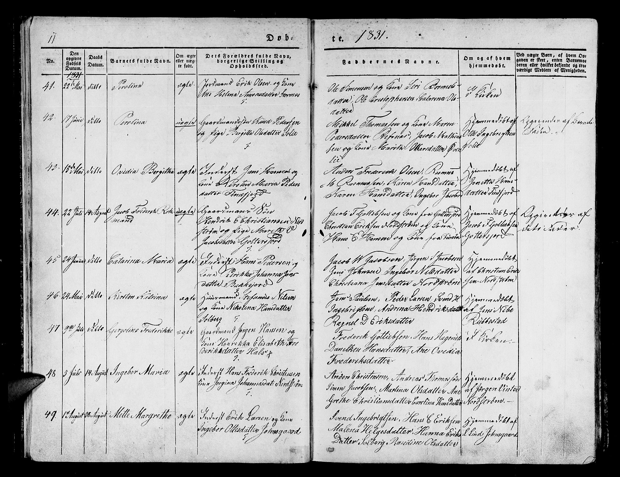 Tranøy sokneprestkontor, AV/SATØ-S-1313/I/Ia/Iaa/L0005kirke: Ministerialbok nr. 5, 1829-1844, s. 11