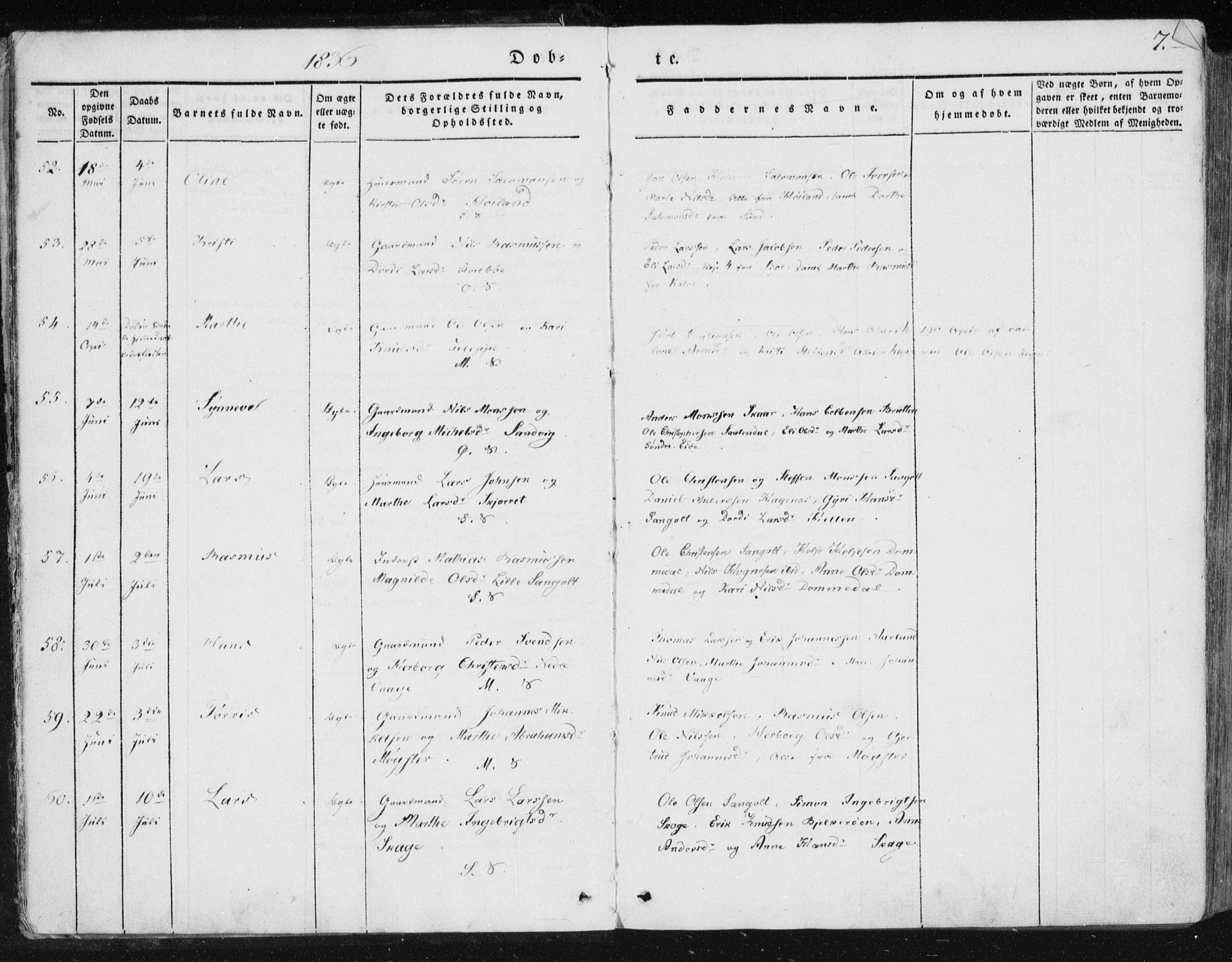 Sund sokneprestembete, AV/SAB-A-99930: Ministerialbok nr. A 13, 1835-1849, s. 7