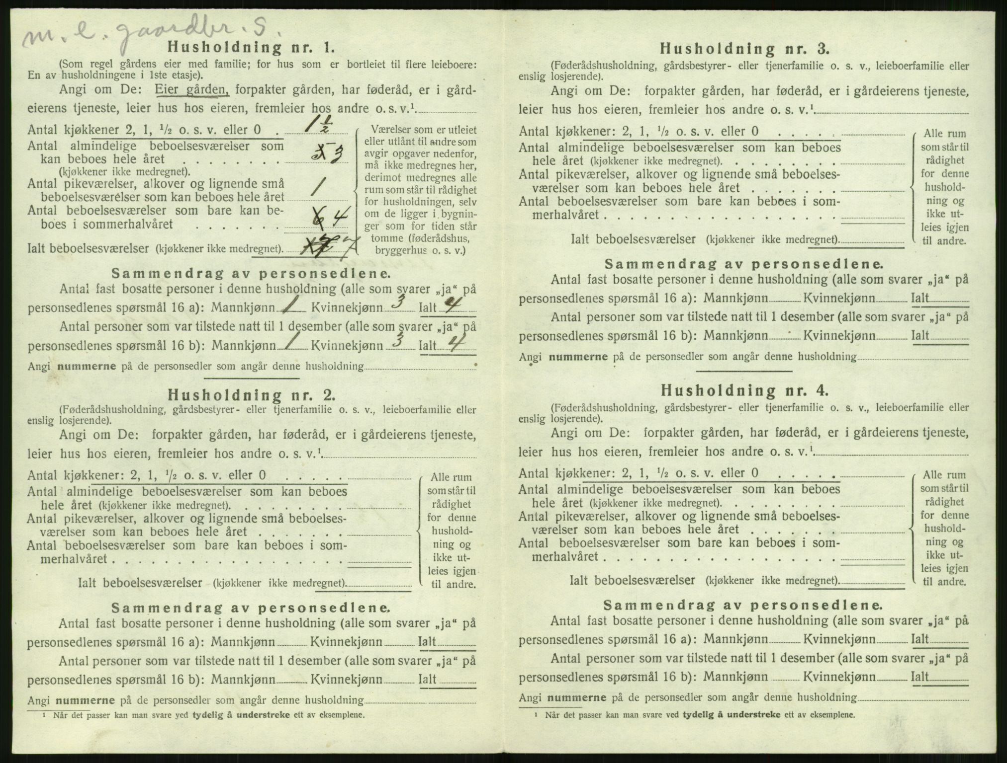 SAT, Folketelling 1920 for 1523 Sunnylven herred, 1920, s. 351