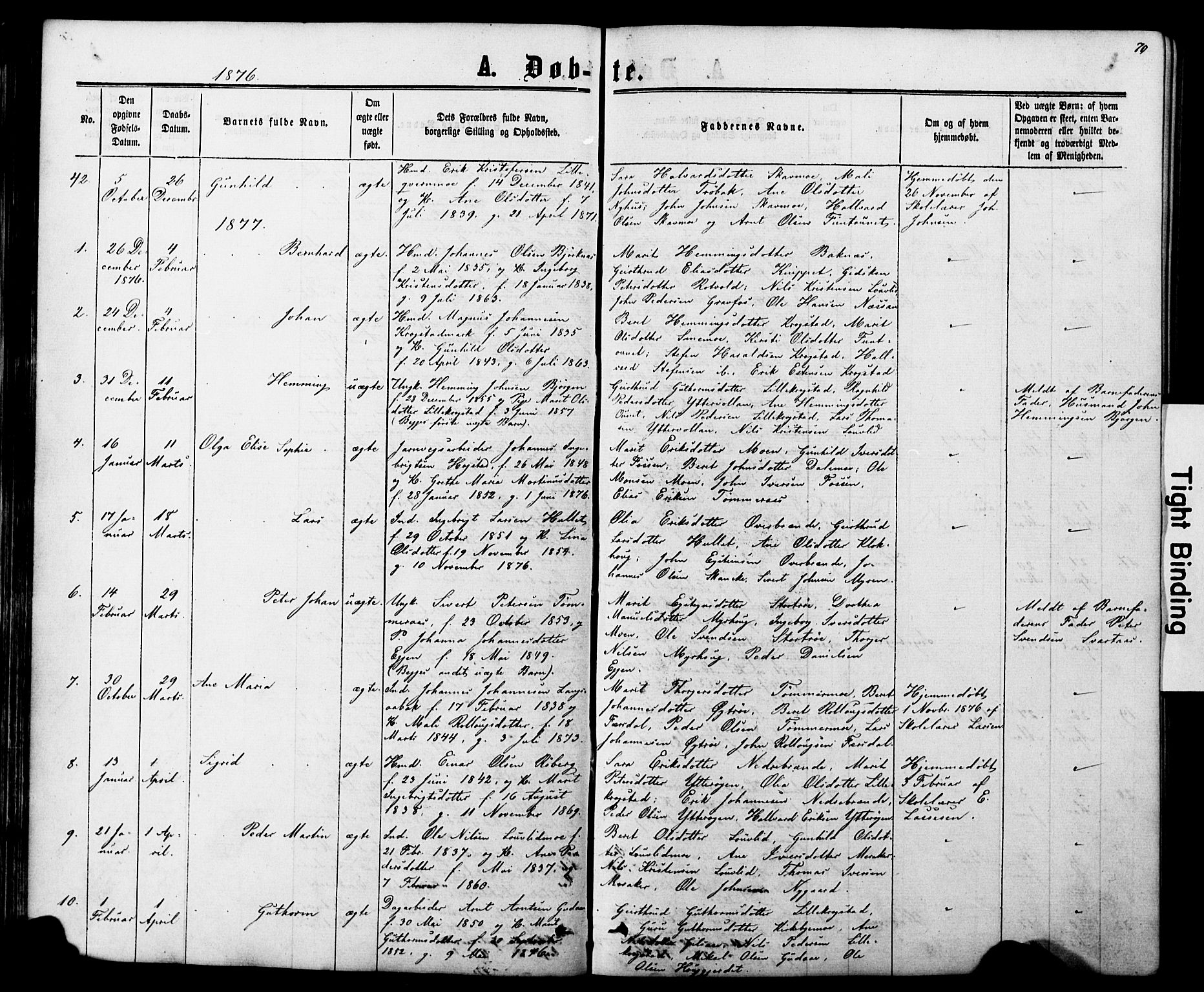 Ministerialprotokoller, klokkerbøker og fødselsregistre - Nord-Trøndelag, SAT/A-1458/706/L0049: Klokkerbok nr. 706C01, 1864-1895, s. 70