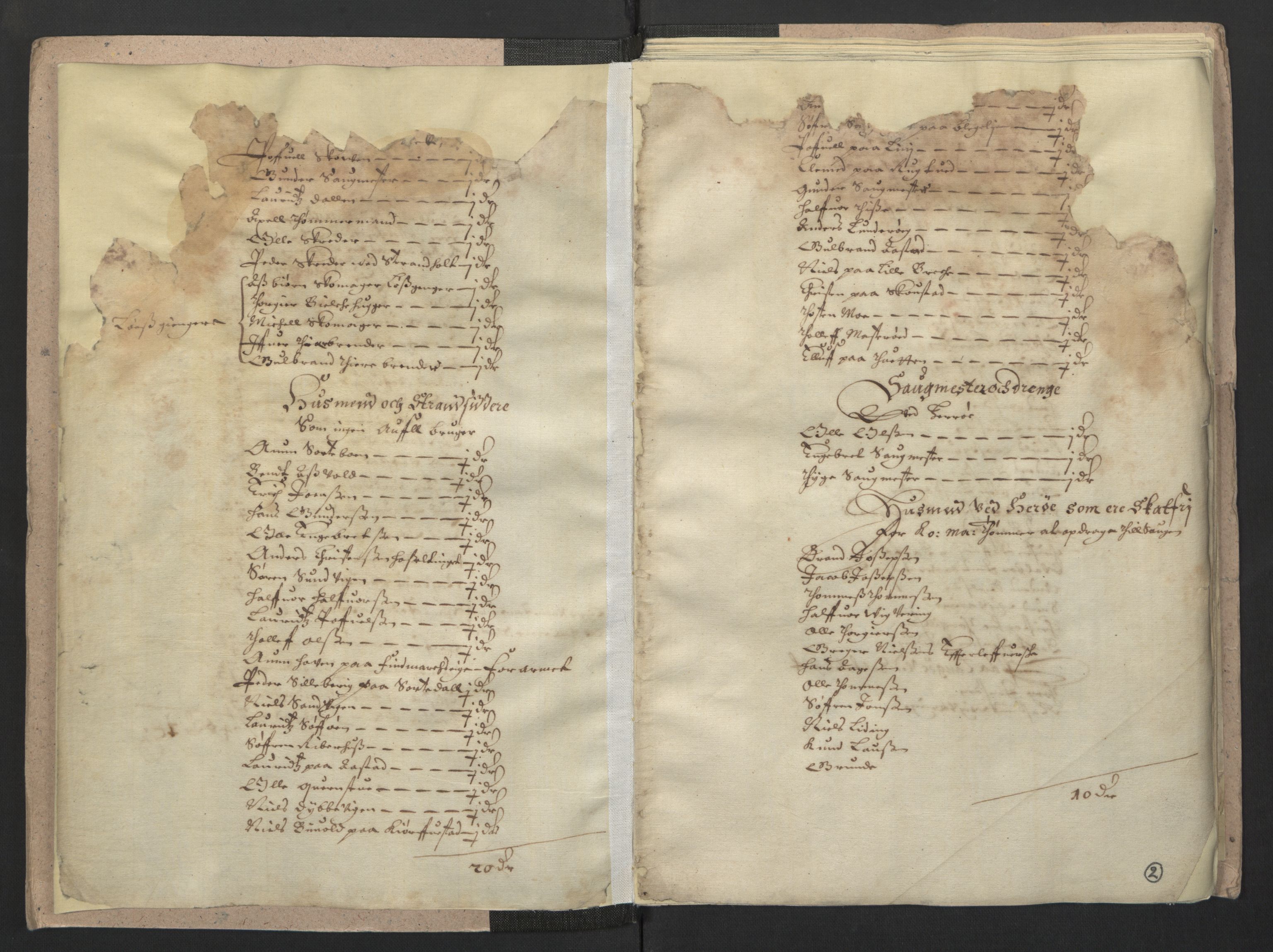 Rentekammeret inntil 1814, Realistisk ordnet avdeling, AV/RA-EA-4070/L/L0019/0001: Skien lagdømme: / Skattemanntall for Skien lagdømme (6 dalers leilendingskatt), 1661, s. 1b-2a