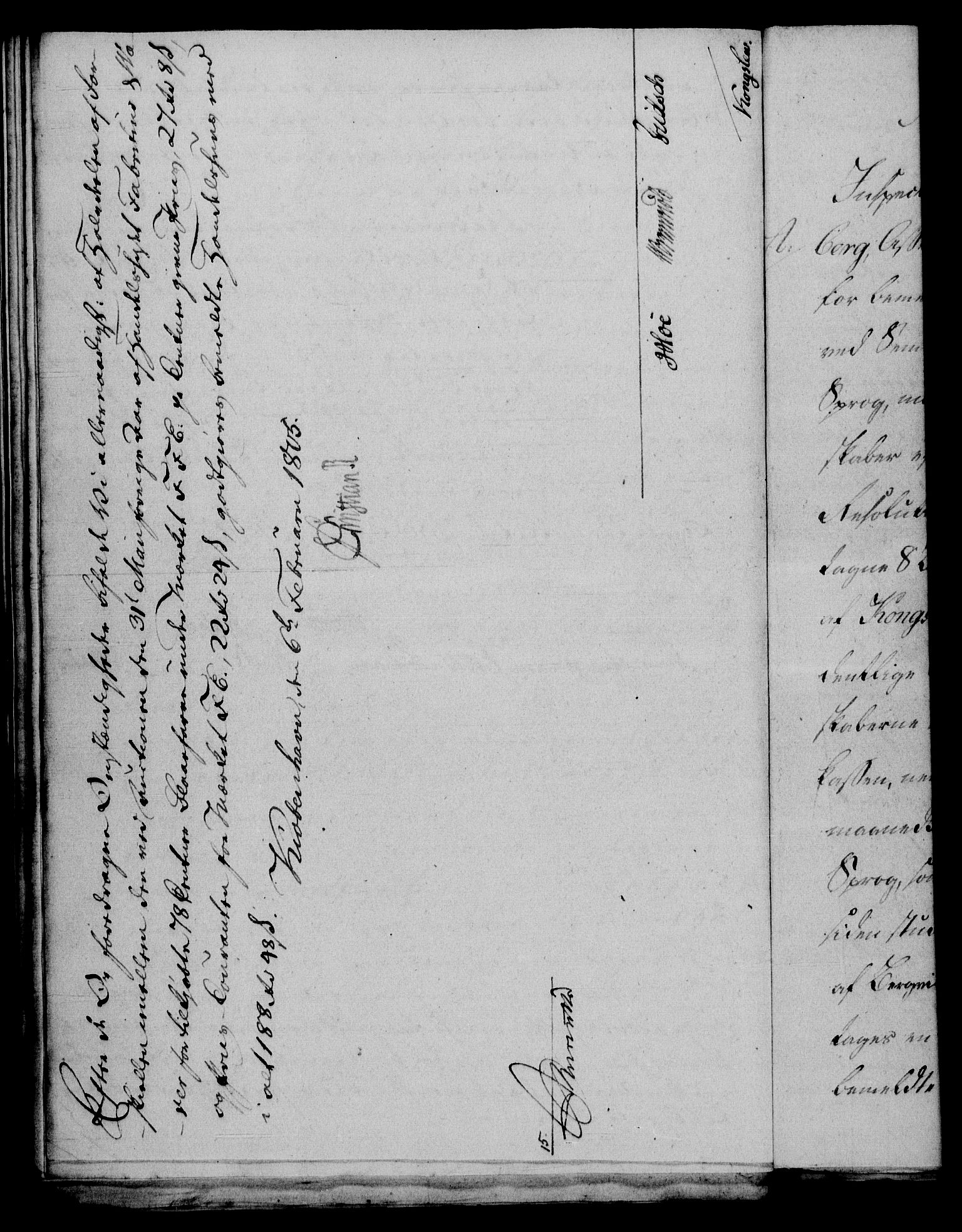 Rentekammeret, Renteskriverkontorene, AV/RA-EA-3115/M/Mf/Mfb/L0007: Relasjons- og resolusjonsprotokoll med register (merket RK 54.13), 1805-1806