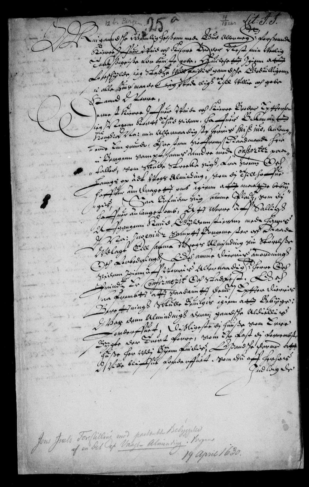 Danske Kanselli, Skapsaker, AV/RA-EA-4061/F/L0055: Skap 14, pakke 18A-18B, litra Ø, 1607-1704, s. 210