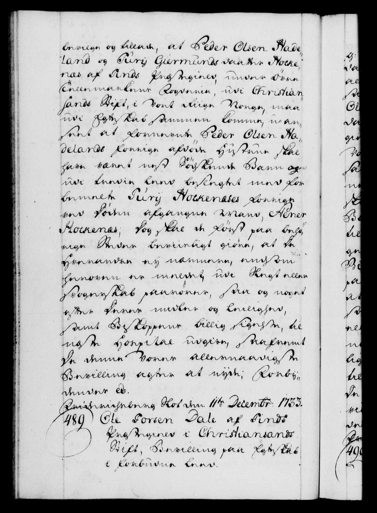 Danske Kanselli 1572-1799, AV/RA-EA-3023/F/Fc/Fca/Fcaa/L0028: Norske registre, 1733-1734, s. 355b