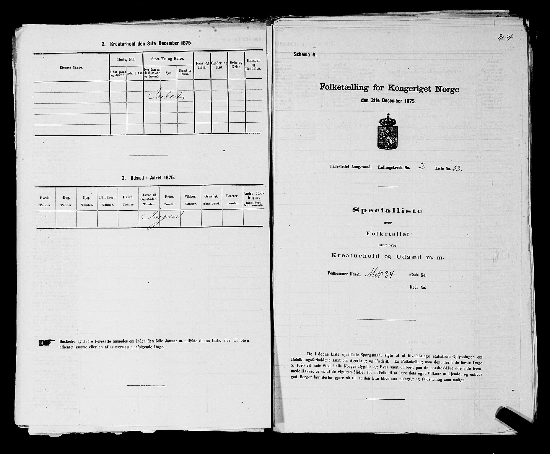 SAKO, Folketelling 1875 for 0802B Bamble prestegjeld, Langesund ladested, 1875, s. 122