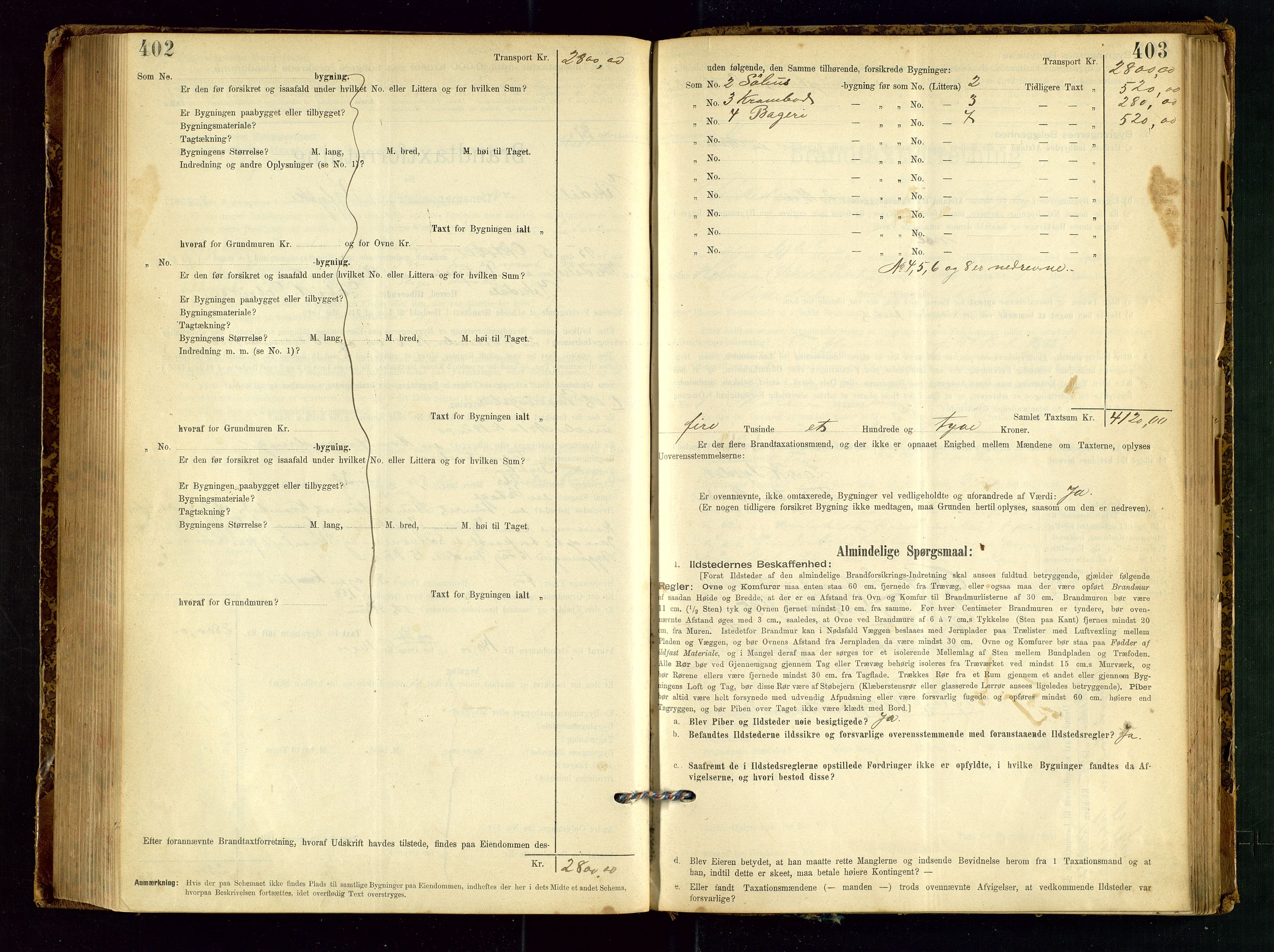 Vikedal lensmannskontor, AV/SAST-A-100179/Gob/L0004: Branntakstprotokoll, 1894-1952, s. 402-403