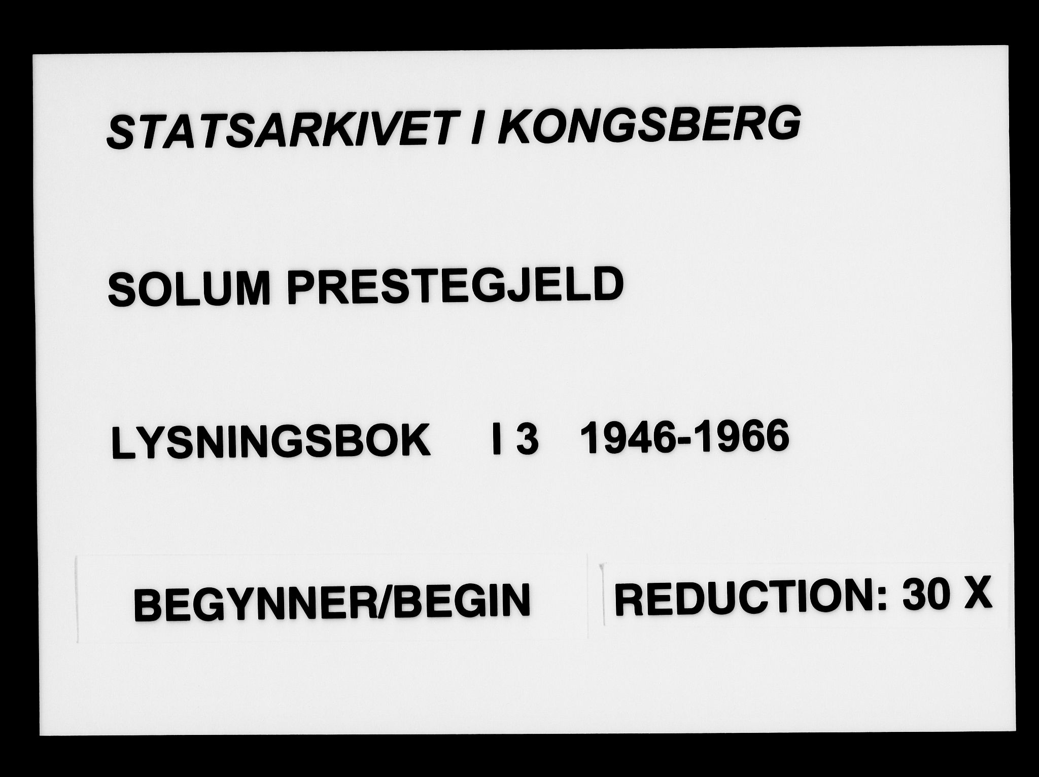 Solum kirkebøker, AV/SAKO-A-306/H/Ha/L0003: Lysningsprotokoll nr. I 3, 1946-1966