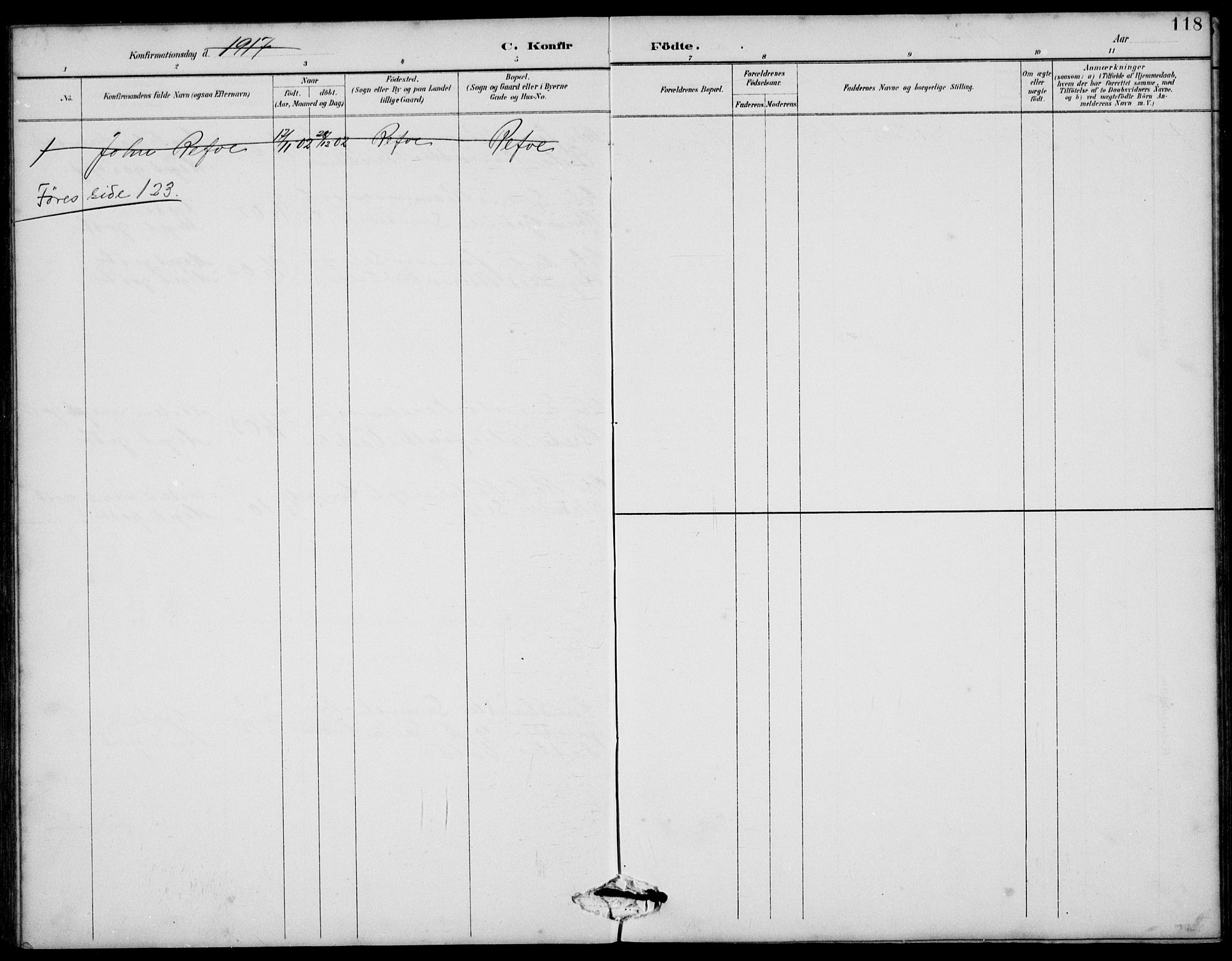 Klepp sokneprestkontor, AV/SAST-A-101803/001/3/30BB/L0006: Klokkerbok nr. B 6, 1889-1936, s. 118