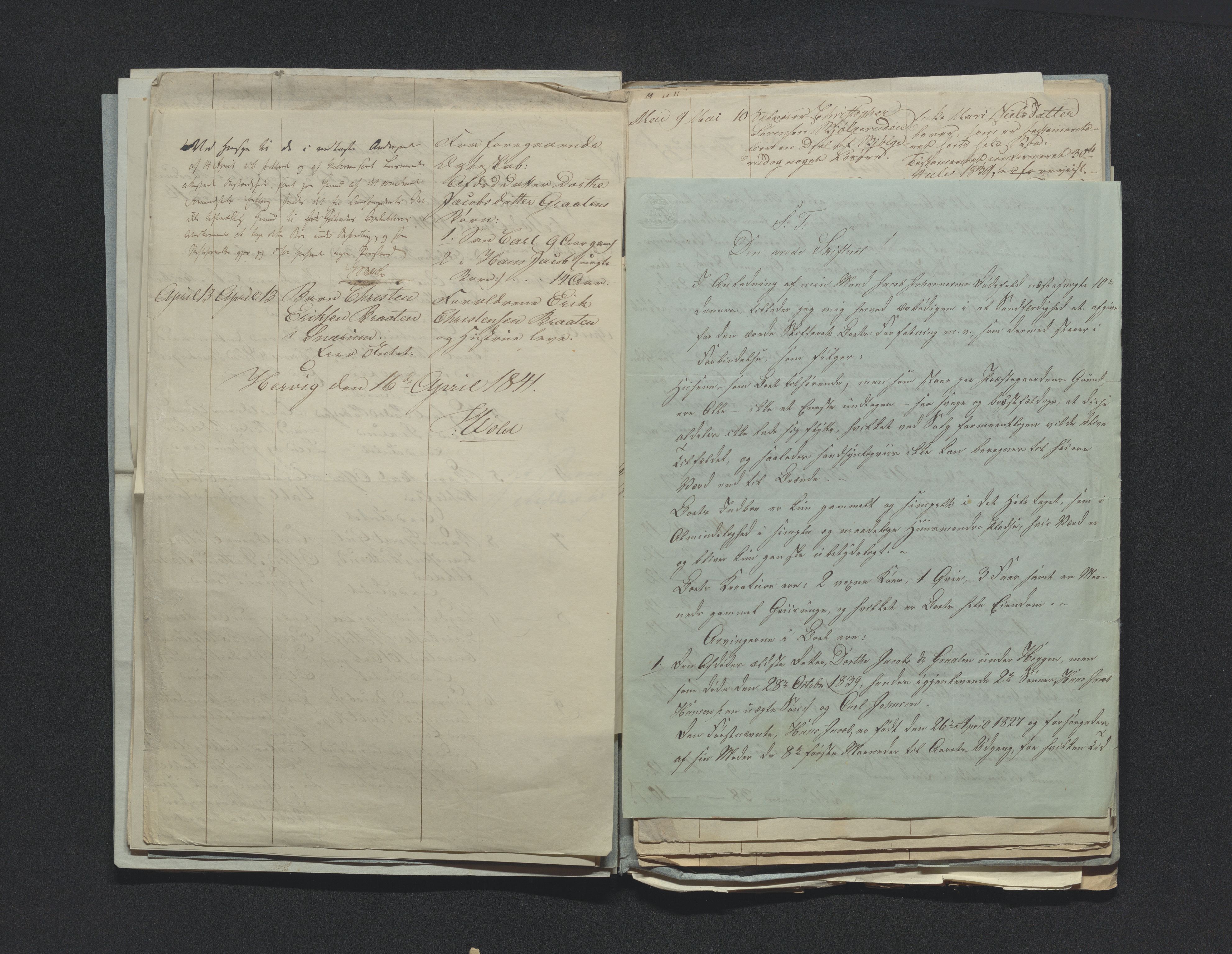 Eiker, Modum og Sigdal sorenskriveri, AV/SAKO-A-123/H/Ha/Hab/L0006: Dødsfallsmeldinger, 1841-1845