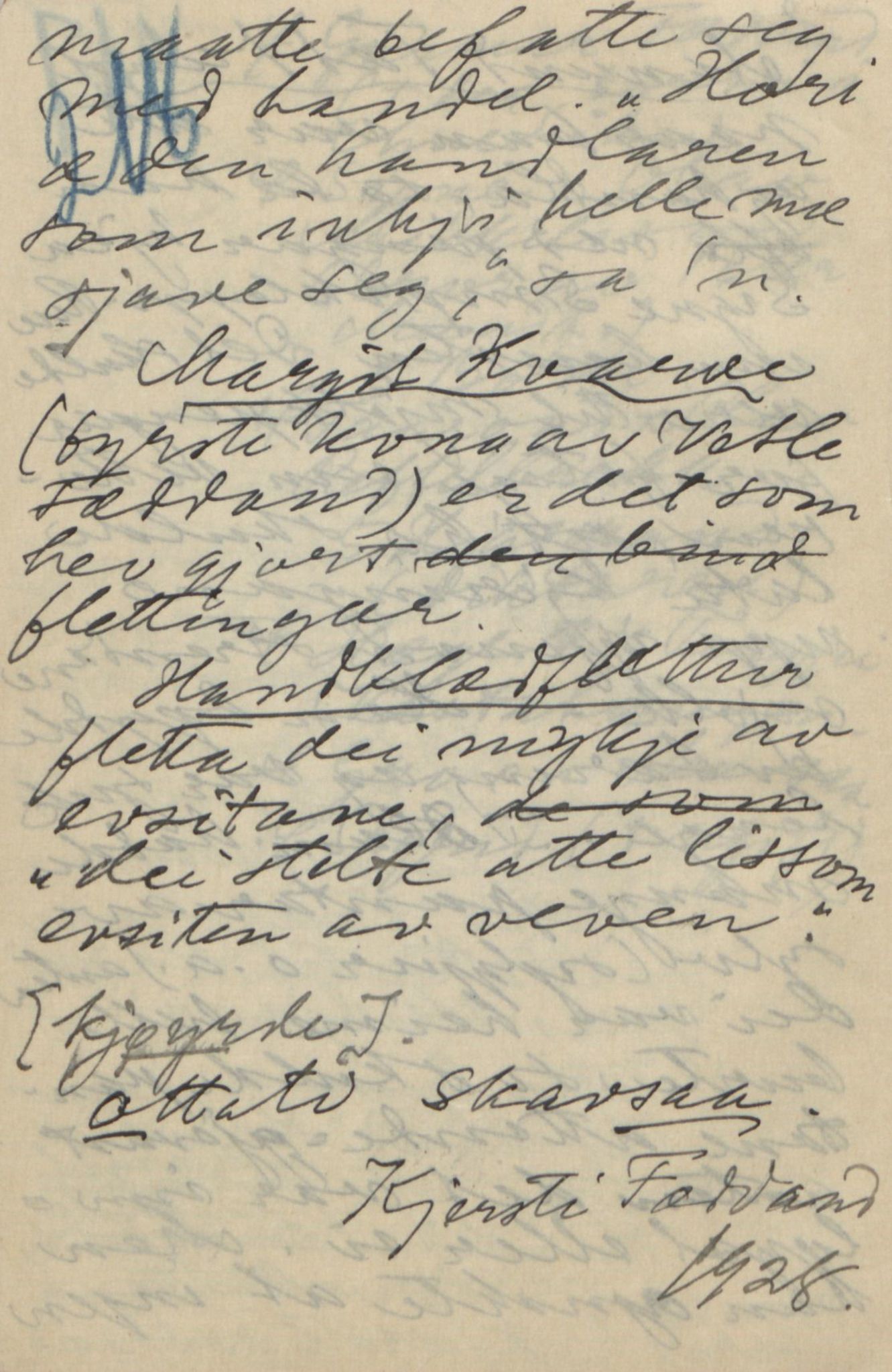 Rikard Berge, TEMU/TGM-A-1003/F/L0017/0011: 551-599 / 561 Ymse oppskriftar + brev til Berge, 1910-1950, s. 218