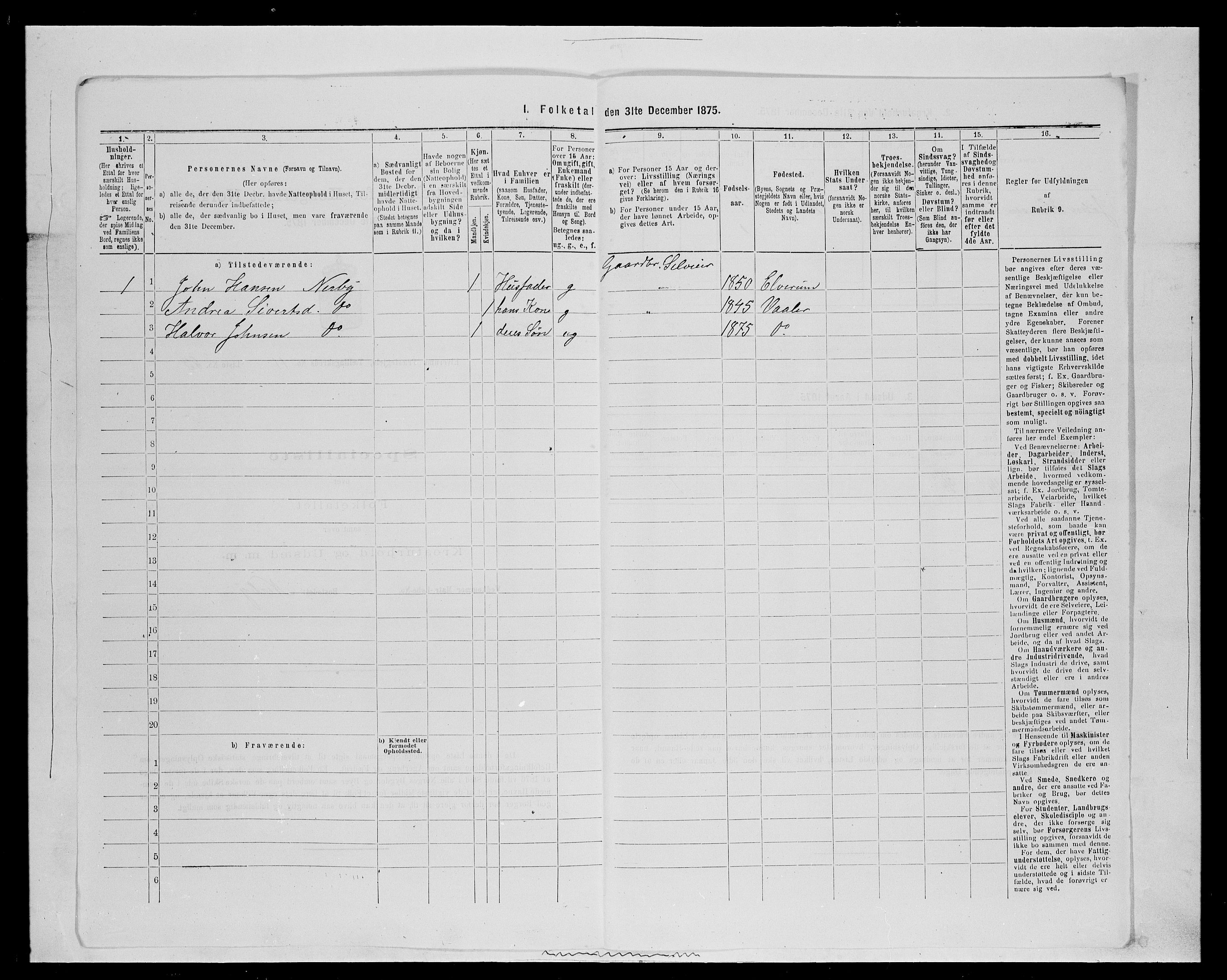 SAH, Folketelling 1875 for 0427P Elverum prestegjeld, 1875, s. 2287