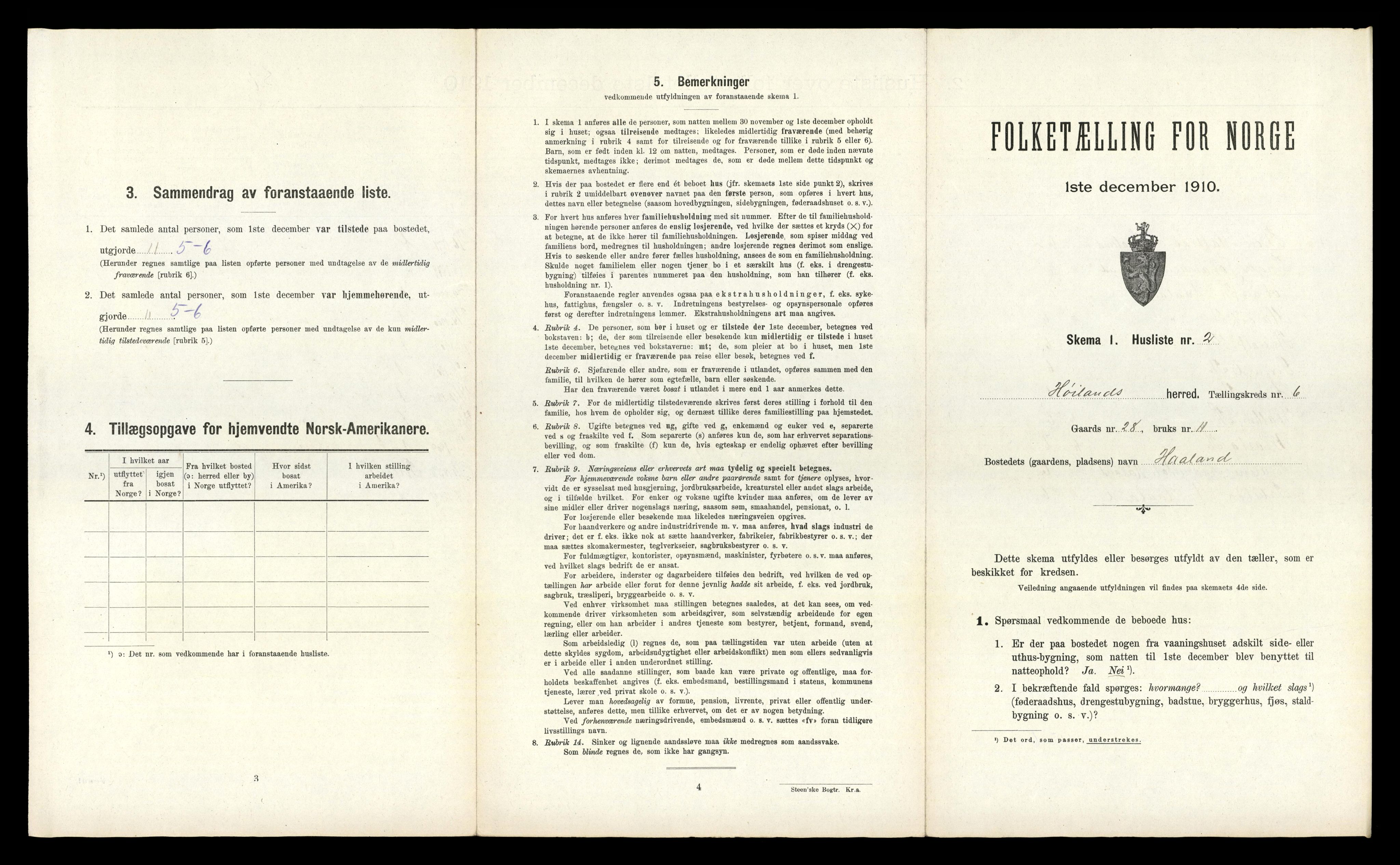 RA, Folketelling 1910 for 1123 Høyland herred, 1910, s. 354