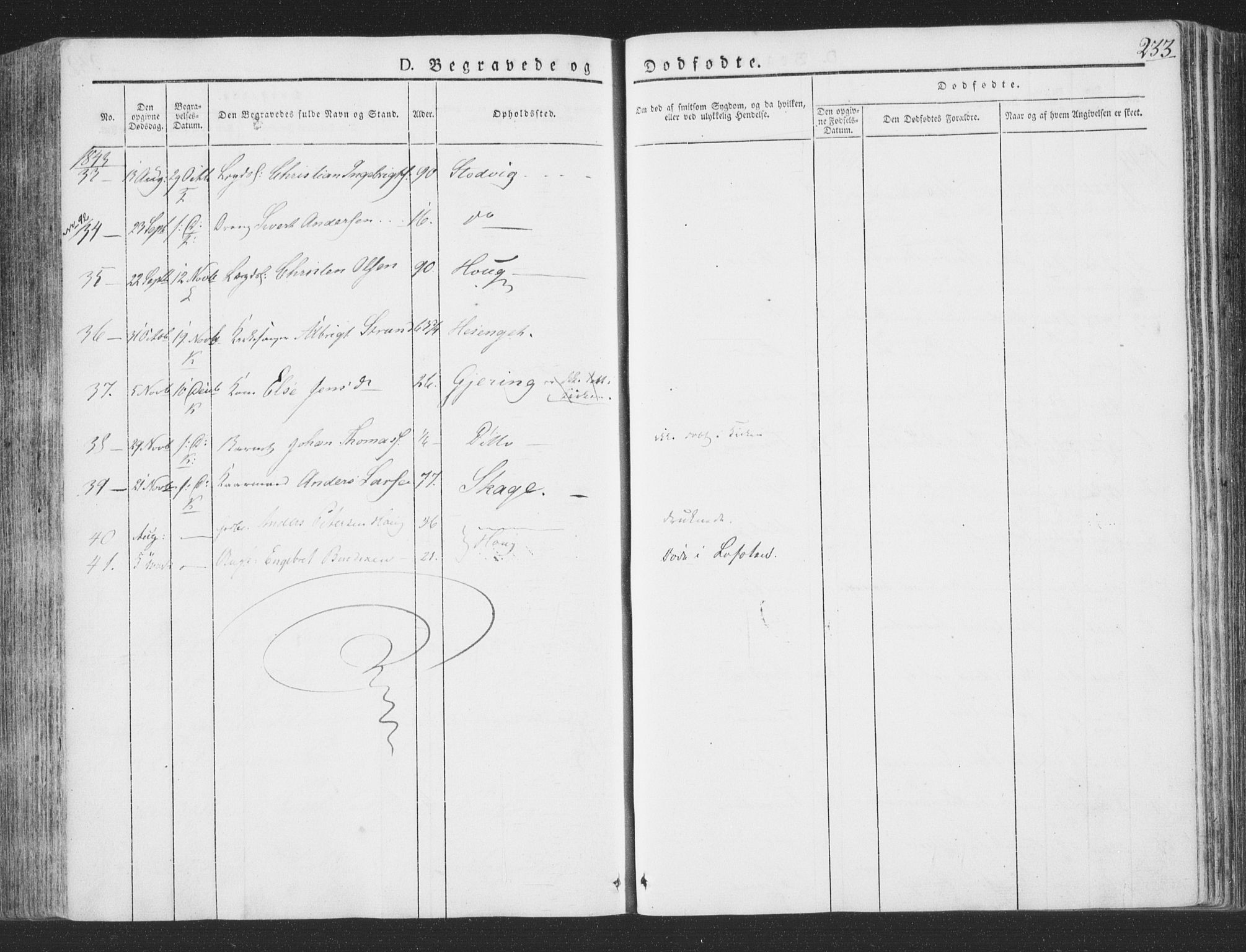 Ministerialprotokoller, klokkerbøker og fødselsregistre - Nord-Trøndelag, SAT/A-1458/780/L0639: Ministerialbok nr. 780A04, 1830-1844, s. 233