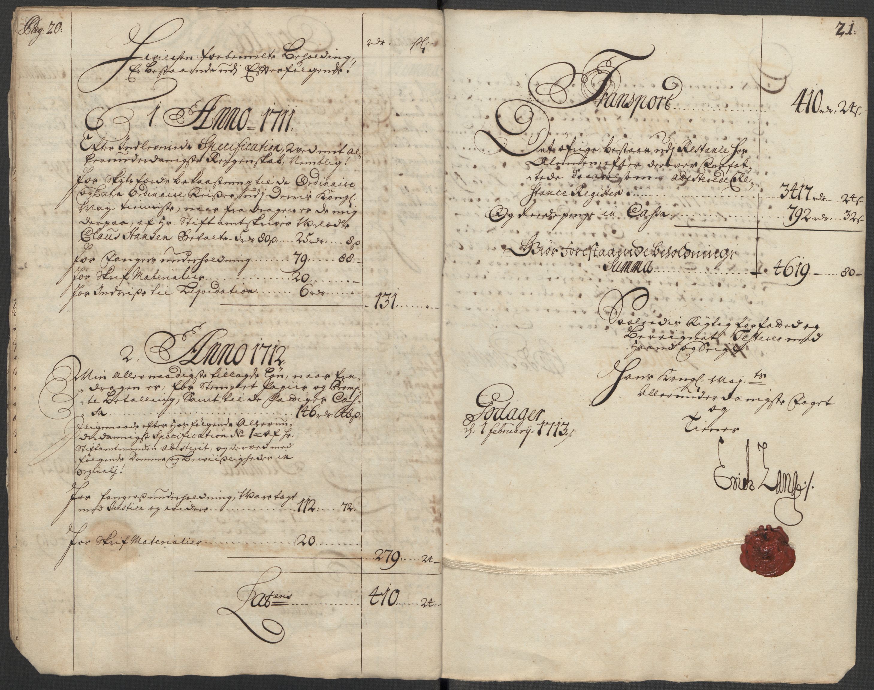 Rentekammeret inntil 1814, Reviderte regnskaper, Fogderegnskap, AV/RA-EA-4092/R16/L1049: Fogderegnskap Hedmark, 1712, s. 13