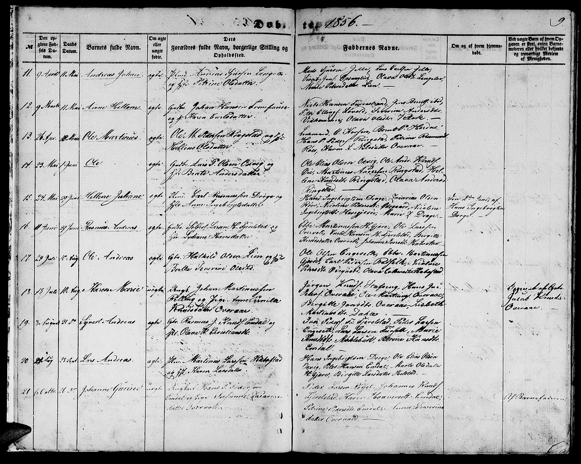 Ministerialprotokoller, klokkerbøker og fødselsregistre - Møre og Romsdal, AV/SAT-A-1454/520/L0291: Klokkerbok nr. 520C03, 1854-1881, s. 9